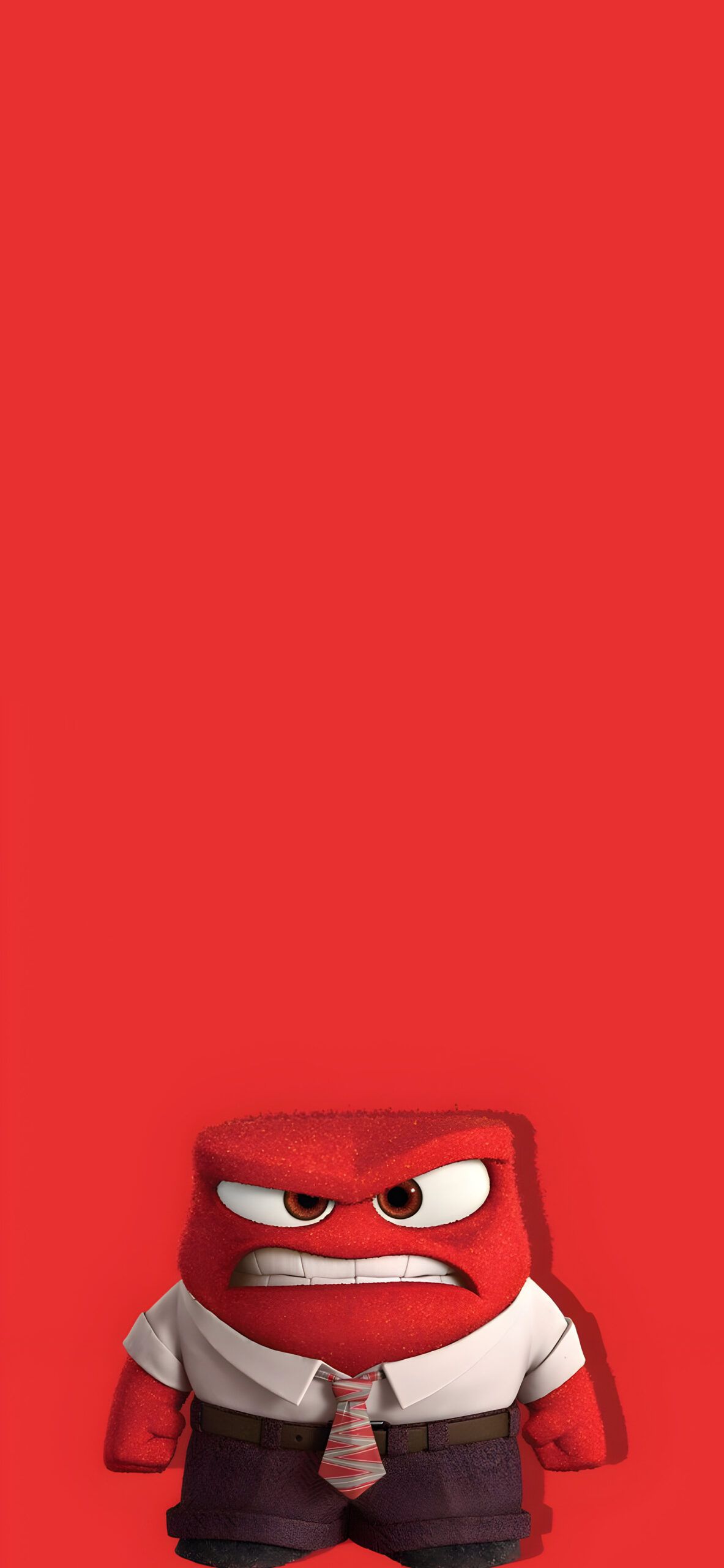 1183x2560 Inside Out Anger Red Wallpaper Cartoon Wallpaper for iPhone