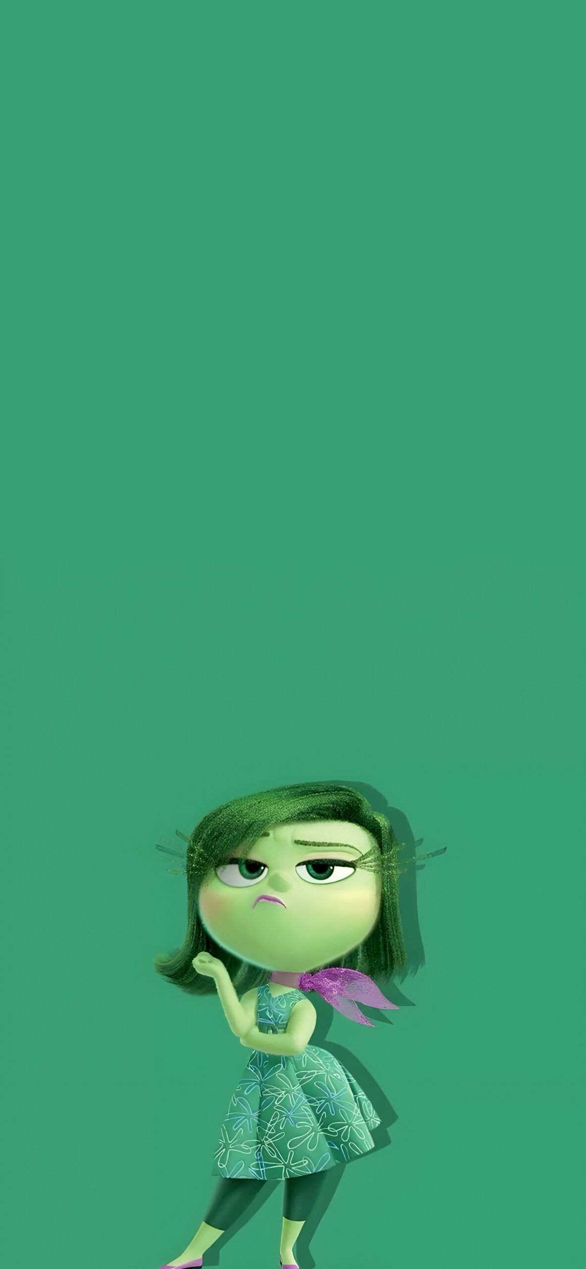 1183x2560 Inside Out Disgust Green Wallpaper Character Wallpaper