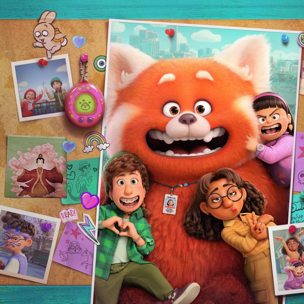 1280x1280 Pixar Wallpaper 4K, Turning Red, 2022 Movies