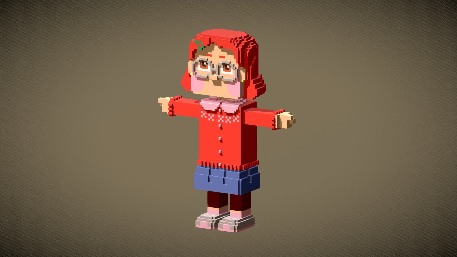 1920x1080 Mei Lee Character Voxel Turning Red Free 3D model by Sora [c1feeb8]