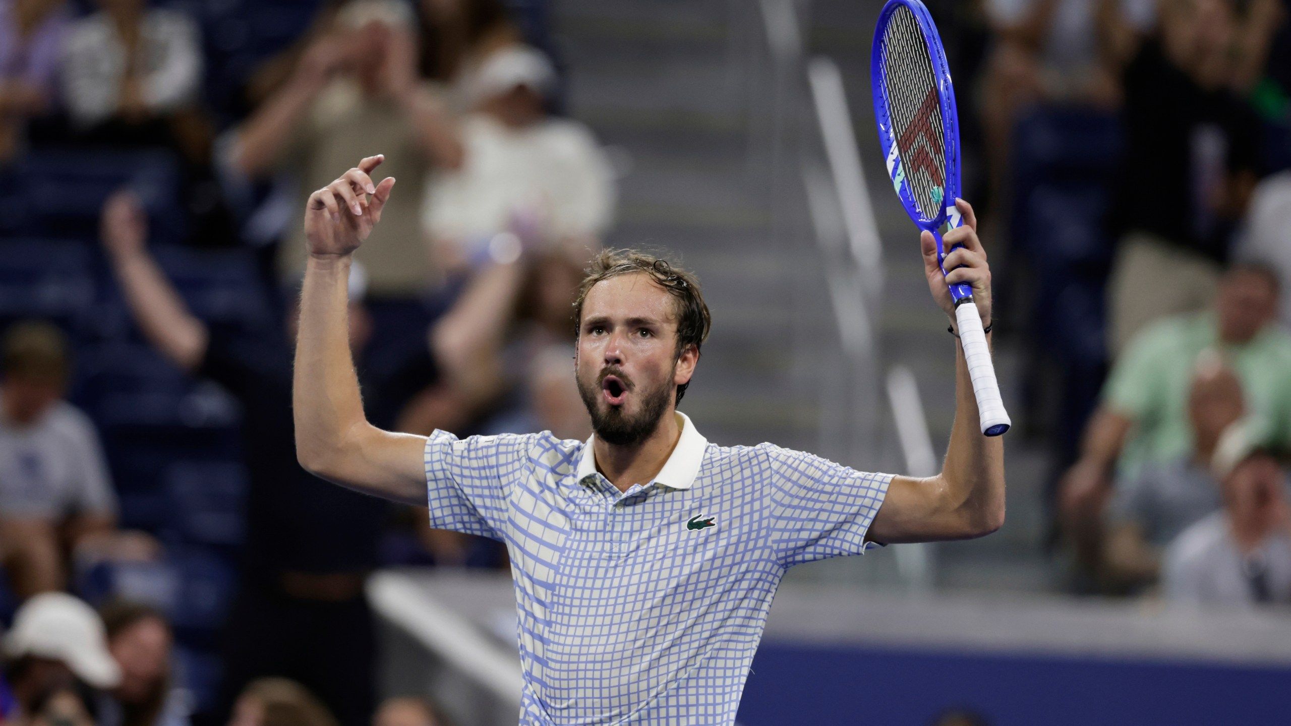 2560x1440 Medvedev taunts booing crowd, rips chair ump during wild US Open meltdown. KRQE News 13