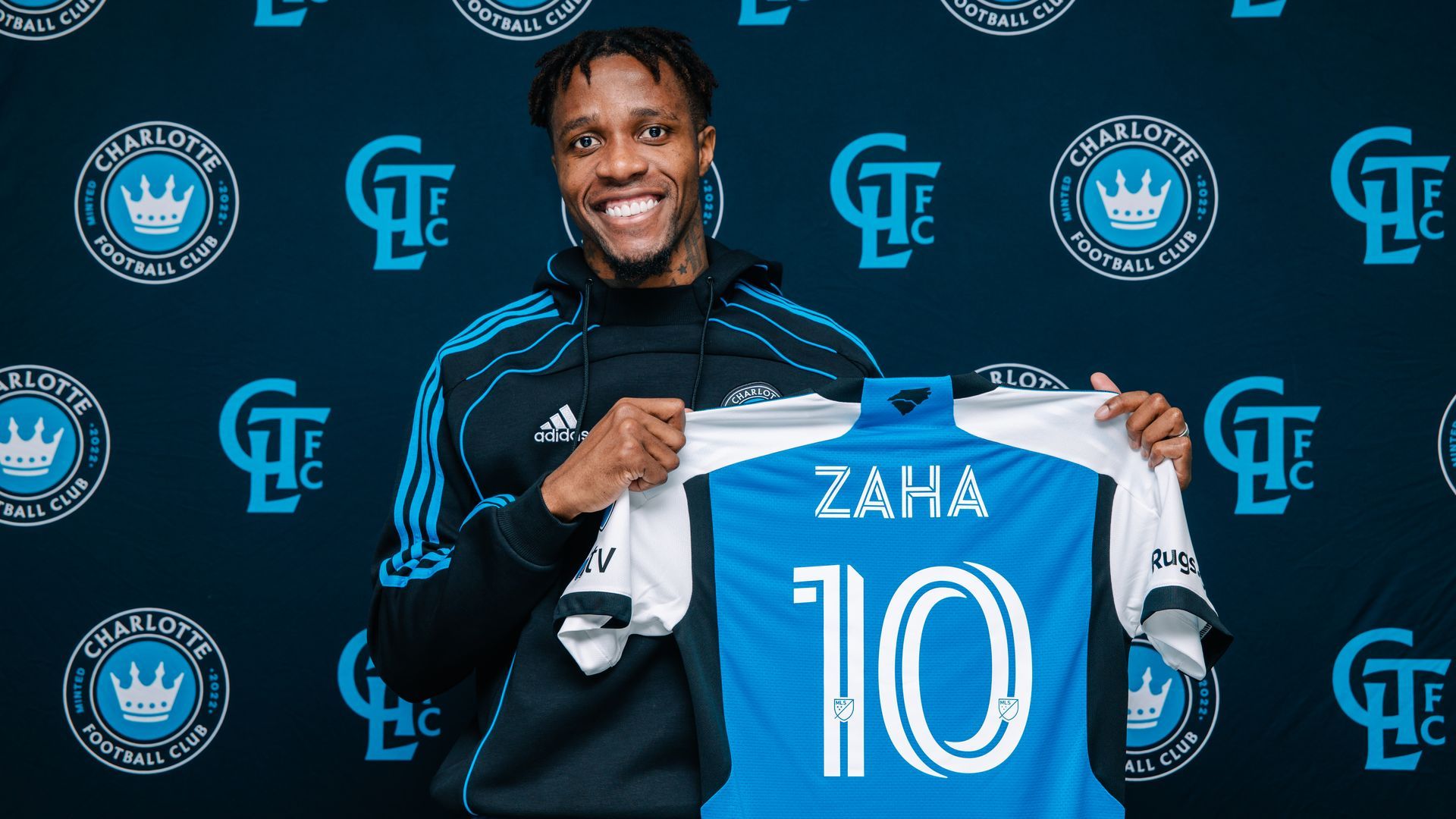 1920x1080 Charlotte FC sign Wilfried Zaha