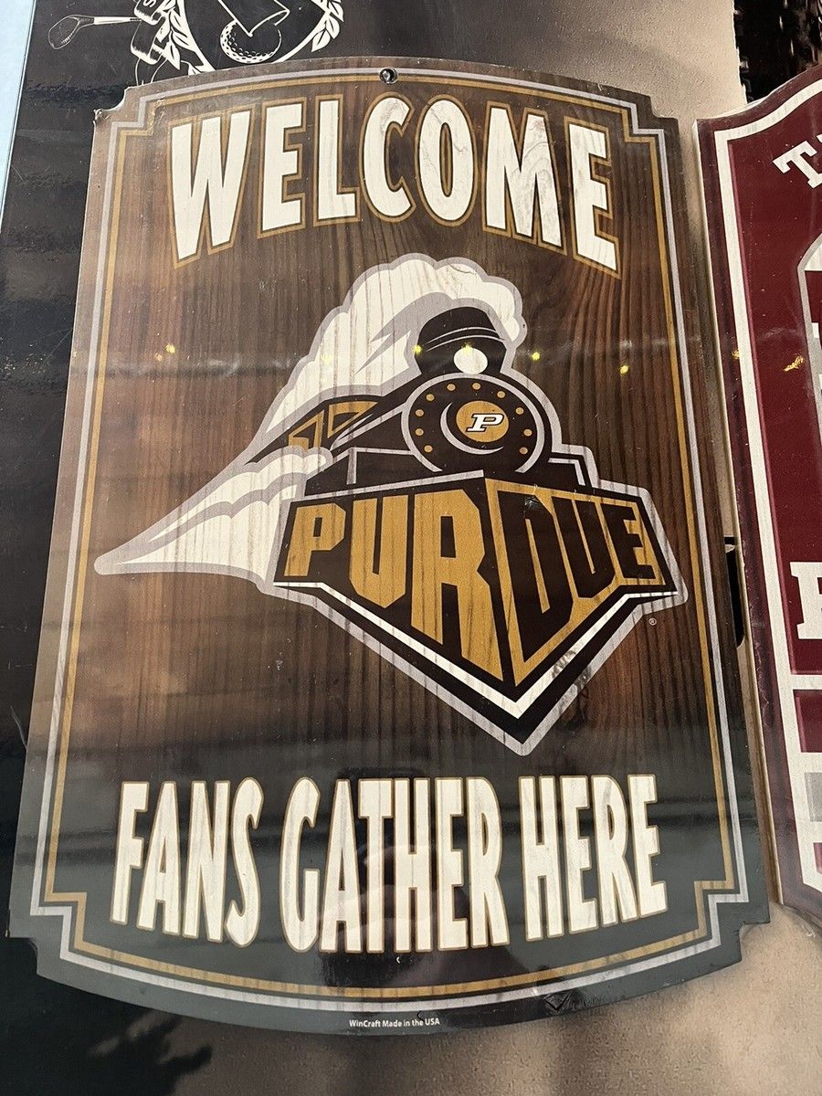 900x1200 PURDUE COLLEGE HARDBOARD WOOD SIGN 11X17 HIGH QUALITY