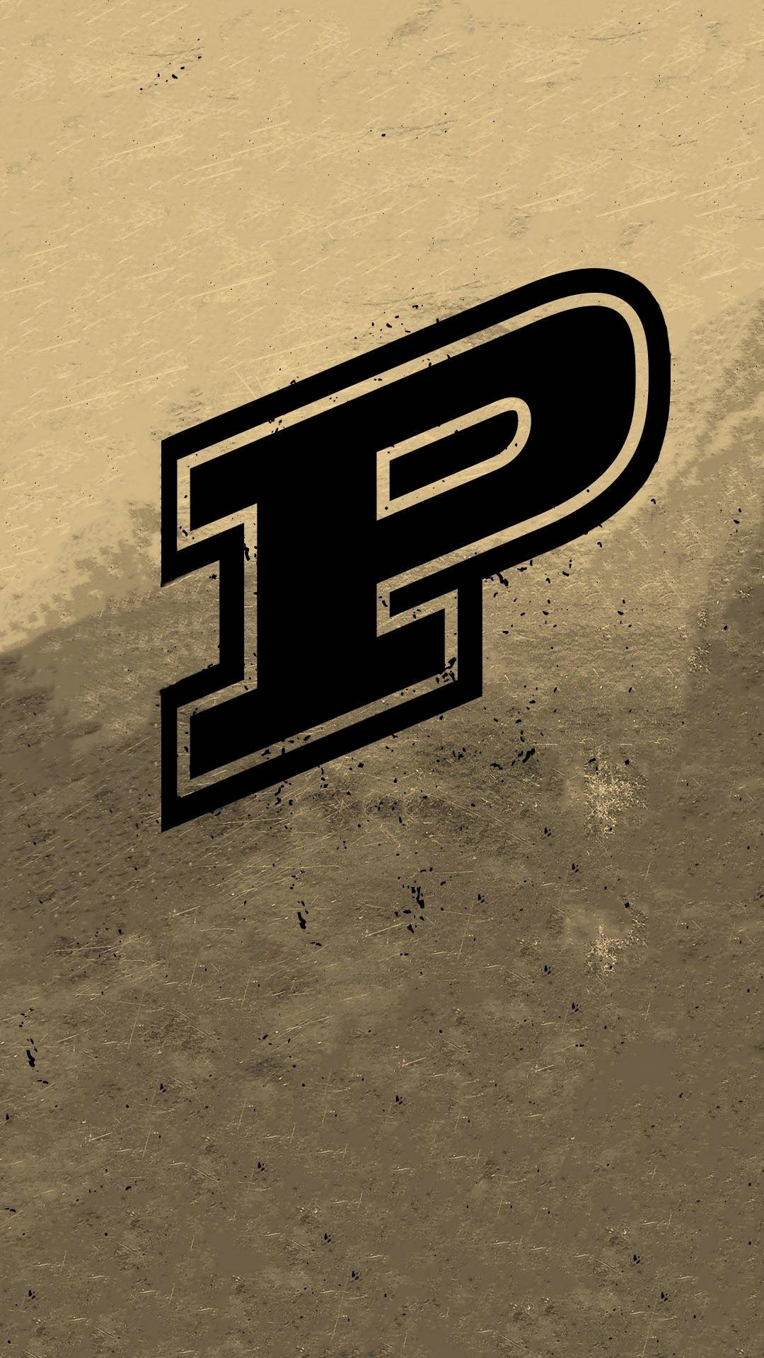 1080x1920 Purdue University Logo In Dirty Brown Gradient Wallpaper