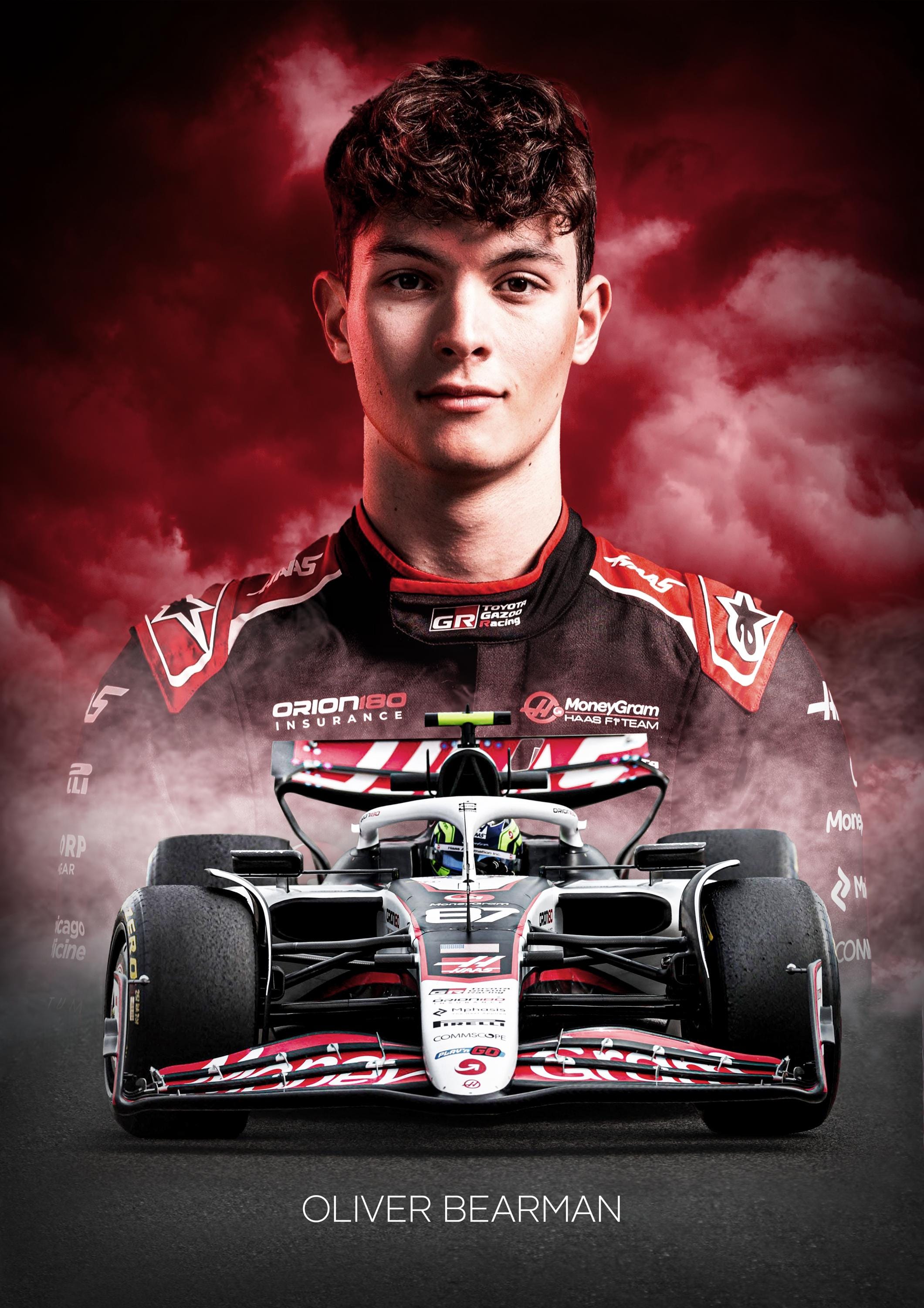 2121x3000 Oliver Bearman F1 2025 or A3 Poster