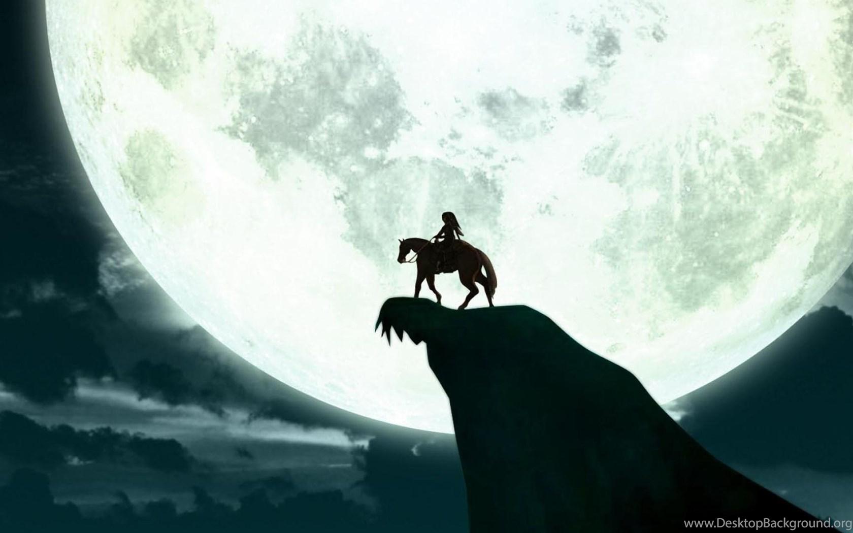 1680x1050 Link Zelda Alone Heroes Horse Moon Rock Anime Cartoon HD