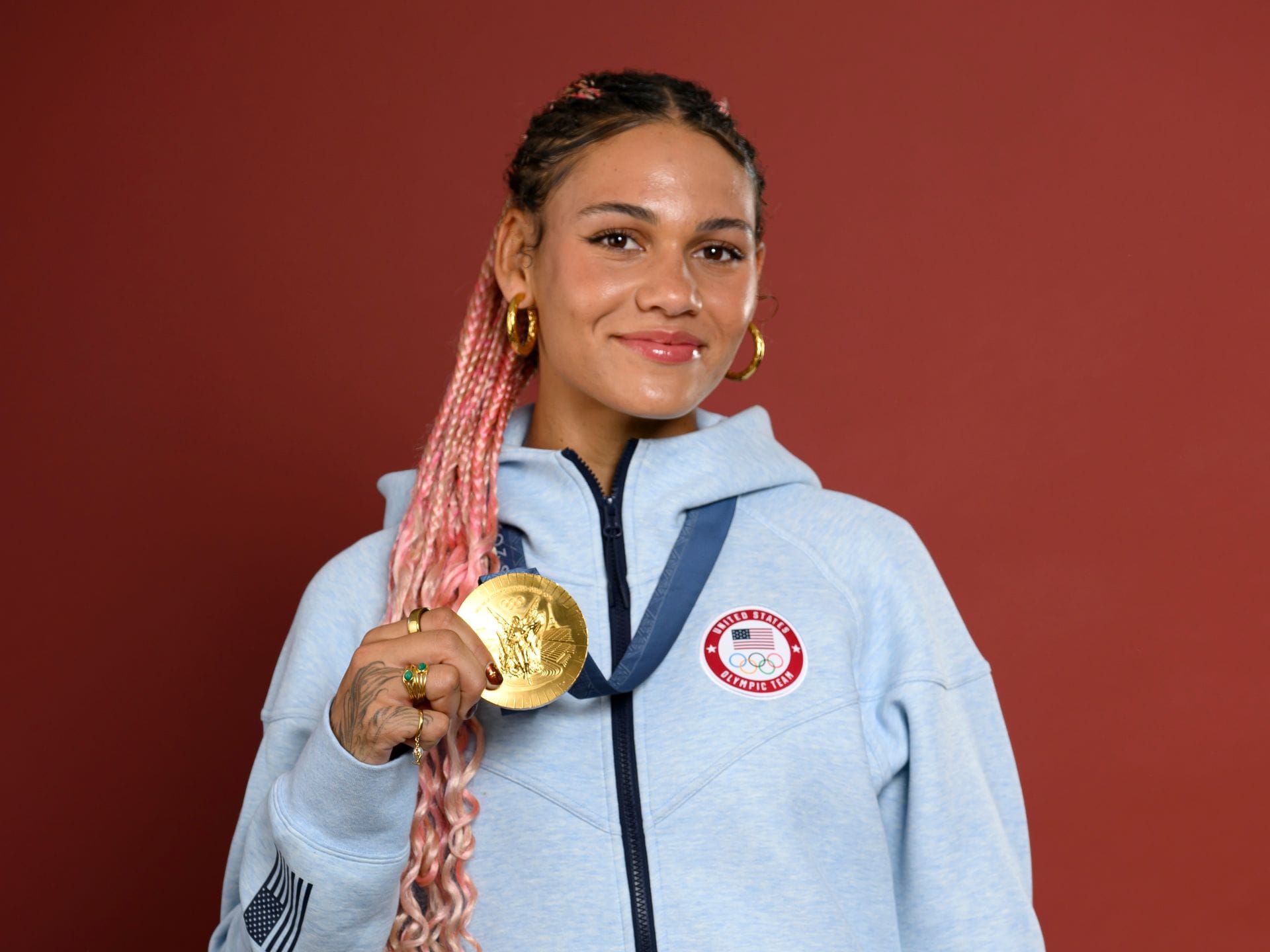 1920x1440 Trinity Rodman Leaves Her Pink Olympic Winning Braids Behind