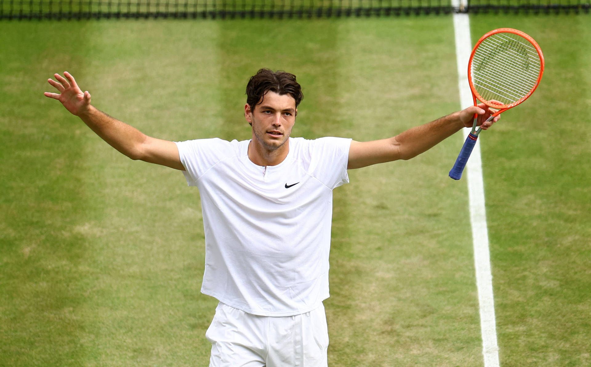 1920x1192 Download Taylor Fritz Dominating the Tennis Court Wallpaper