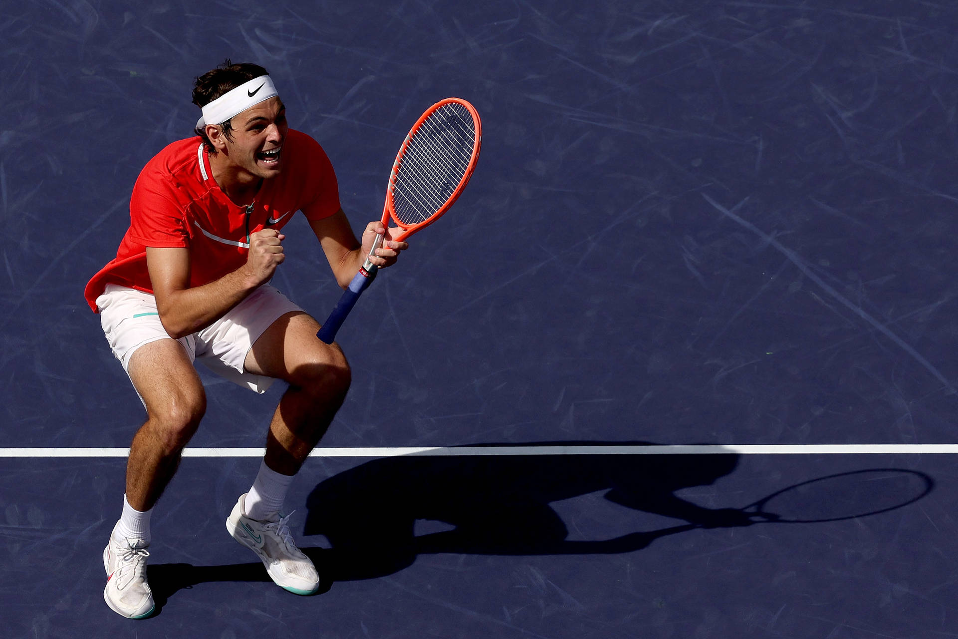 1920x1280 Download Taylor Fritz Celebrating Victory in a Tennis Match Wallpaper