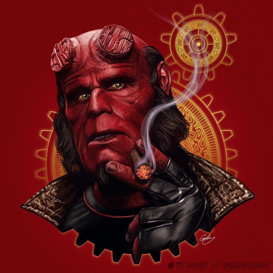 1080x1080 Happy 70th birthday to Ron Perlman! Throwback to this official Hellboy print from a few years ago. #ronperlman #guillermodeltoro