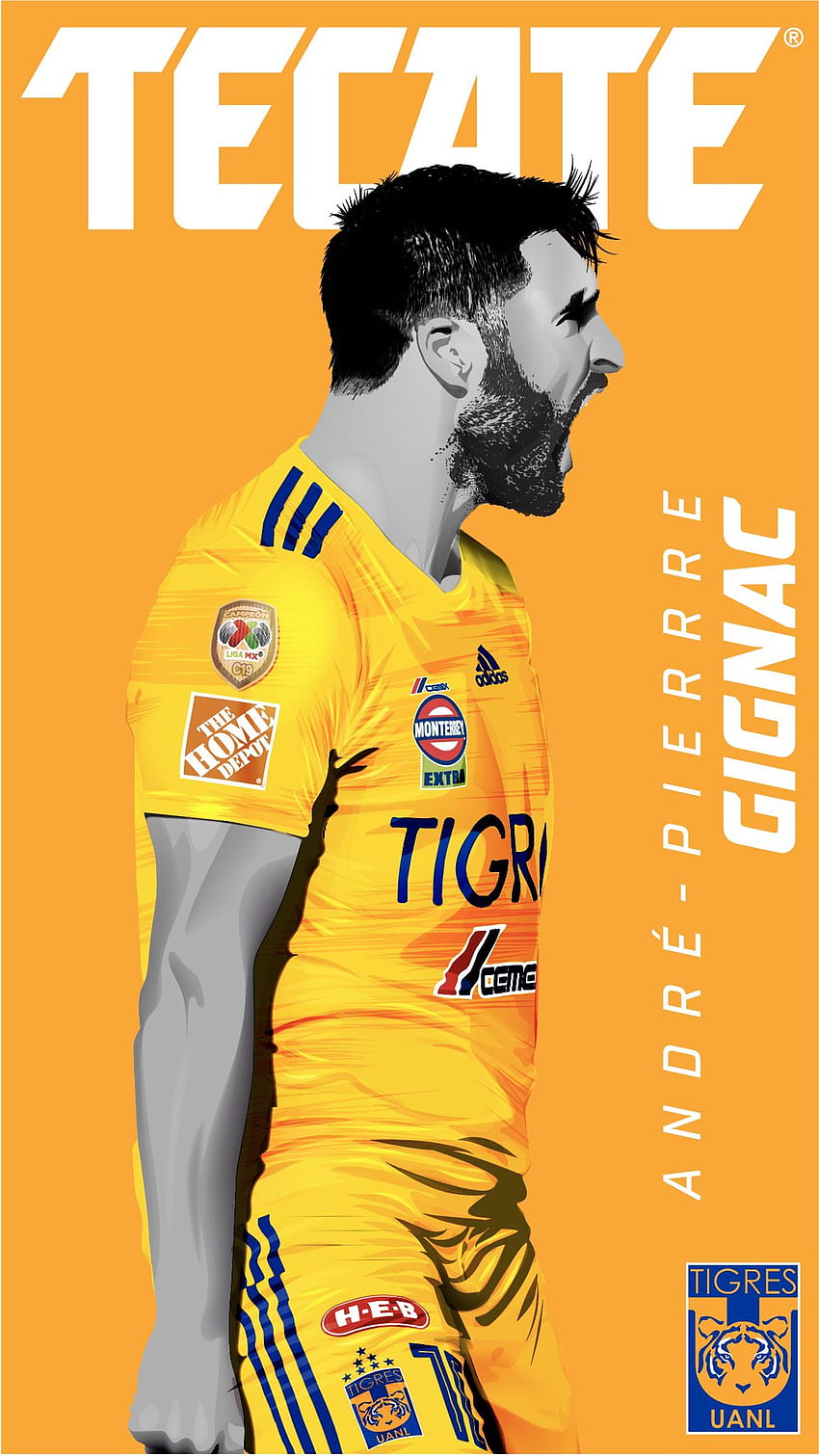 850x1511 Tigres UANL, gignac, andre pierre gignac, incomparables, la u, Auriazules HD phone wallpaper