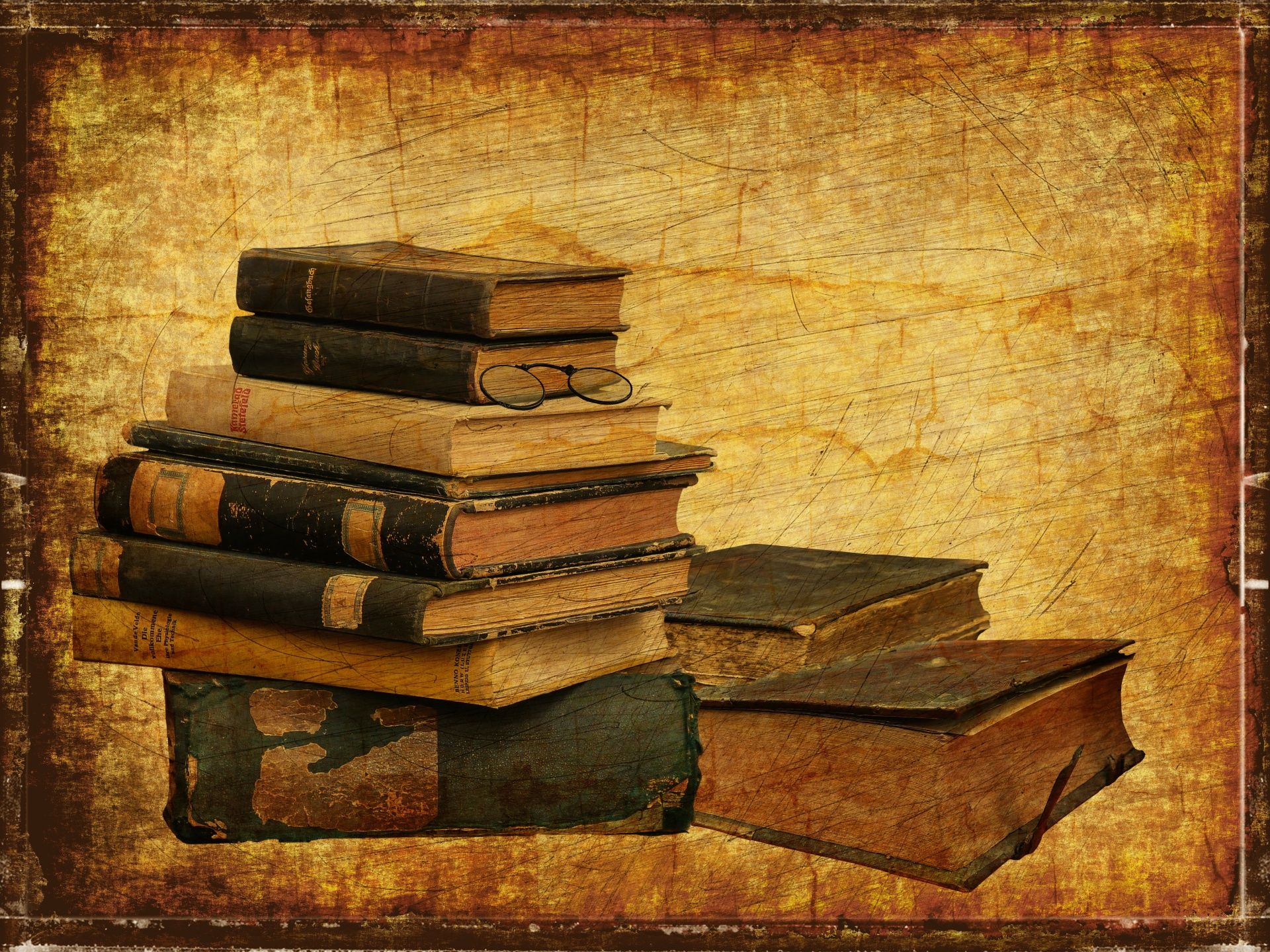 1920x1440 Books, old, vintage, aged, distressed