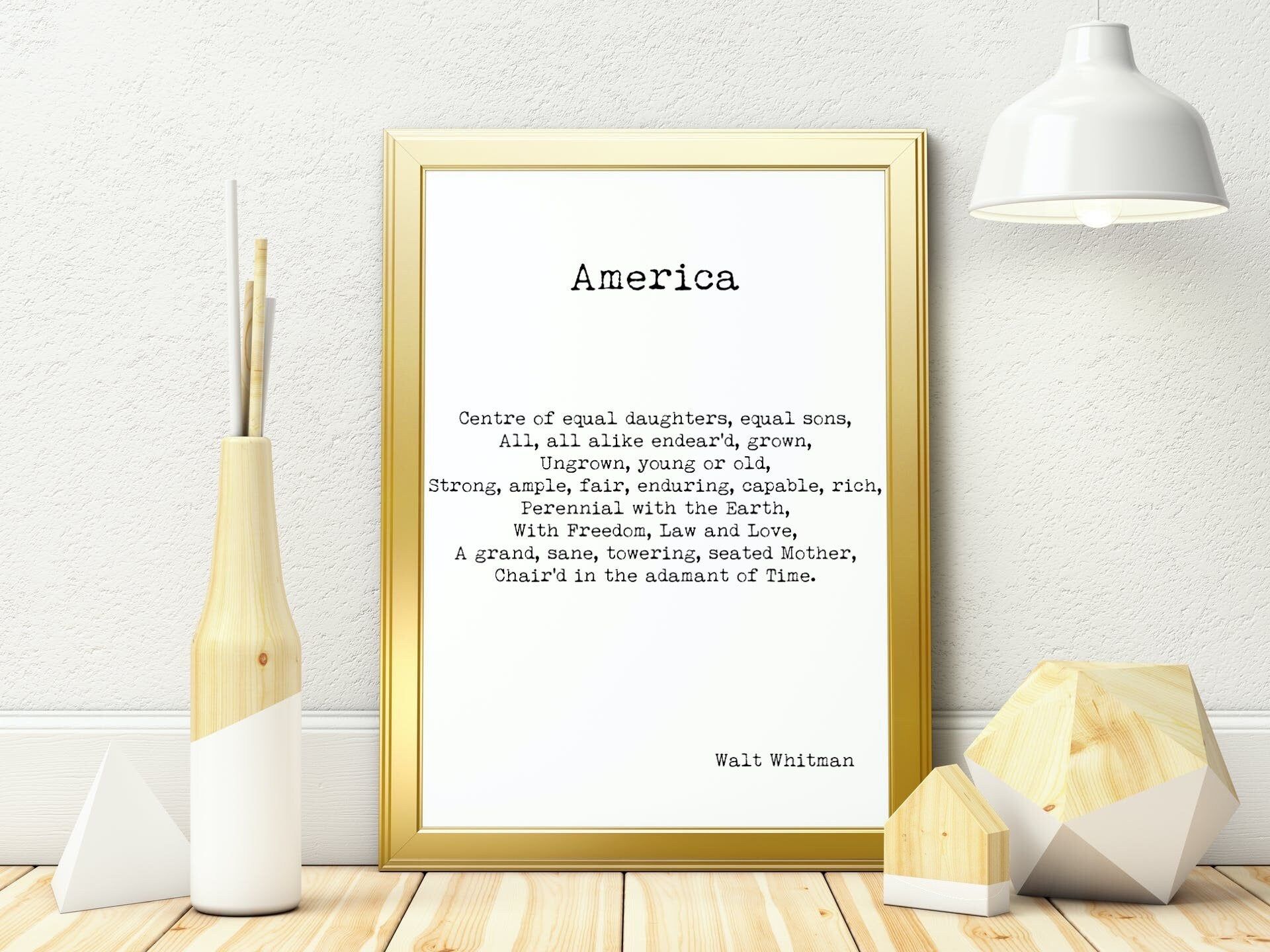 1920x1440 Walt Whitman America Poem Print Literary Wall Art Typewriter Style Min
