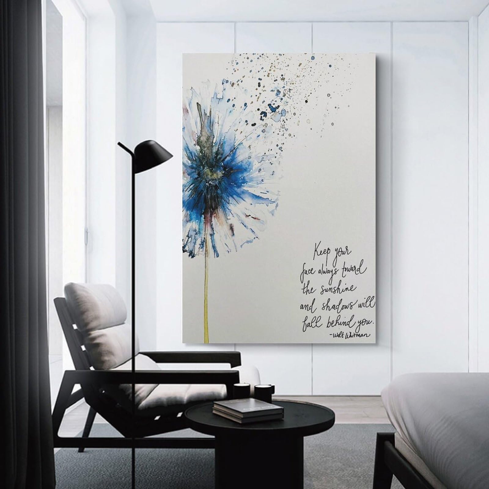 1600x1600 GLKJHAJ Dandelion Walt Whitman Quote Poetry Poster Aesthetic Poem Art Print Poster Canvas Wall Art Poster For Room Aesthetic And Decor Picture For Living Room Bedroom Decor 12x18inch(30x45cm): Posters & Prints