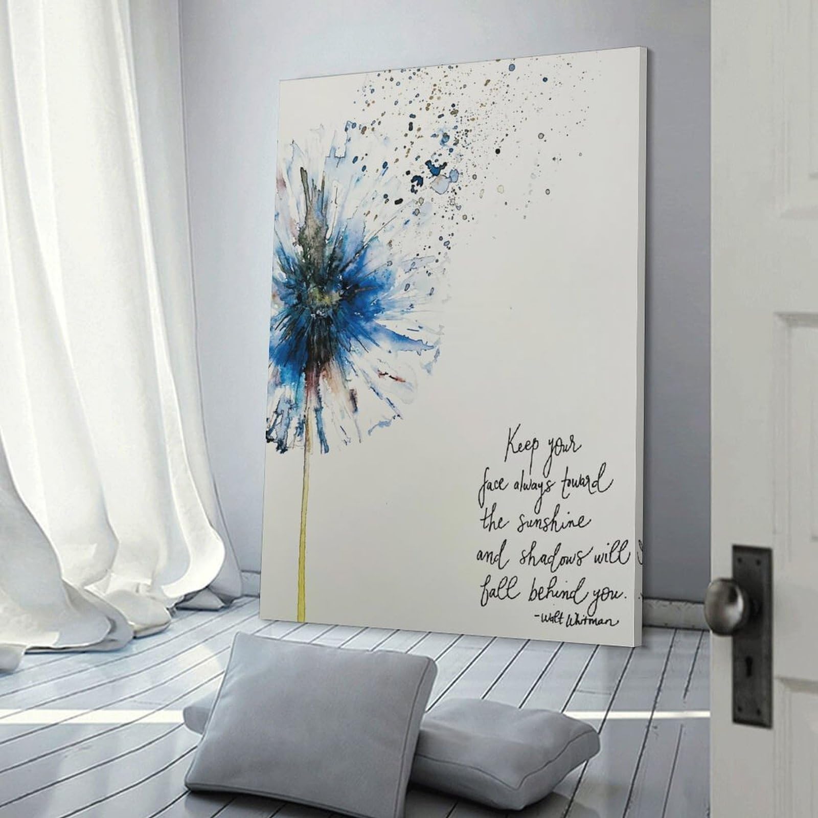 1600x1600 GLKJHAJ Dandelion Walt Whitman Quote Poetry Poster Aesthetic Poem Art Print Poster Canvas Wall Art Poster For Room Aesthetic And Decor Poster For Living Room Bedroom Office Decor 20x30inch(50x75cm): Posters