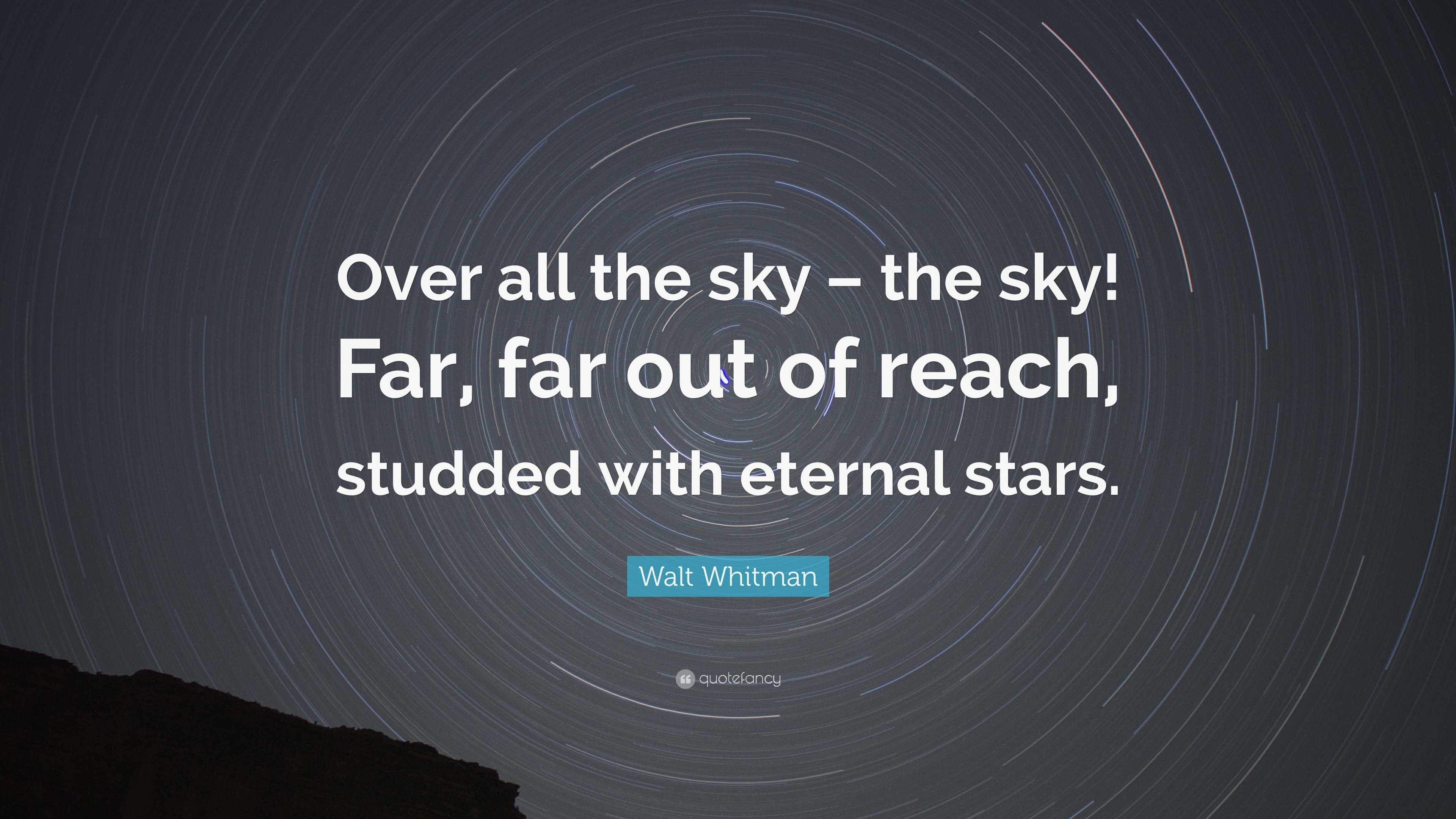 3840x2160 Walt Whitman Quote: “Over all the sky