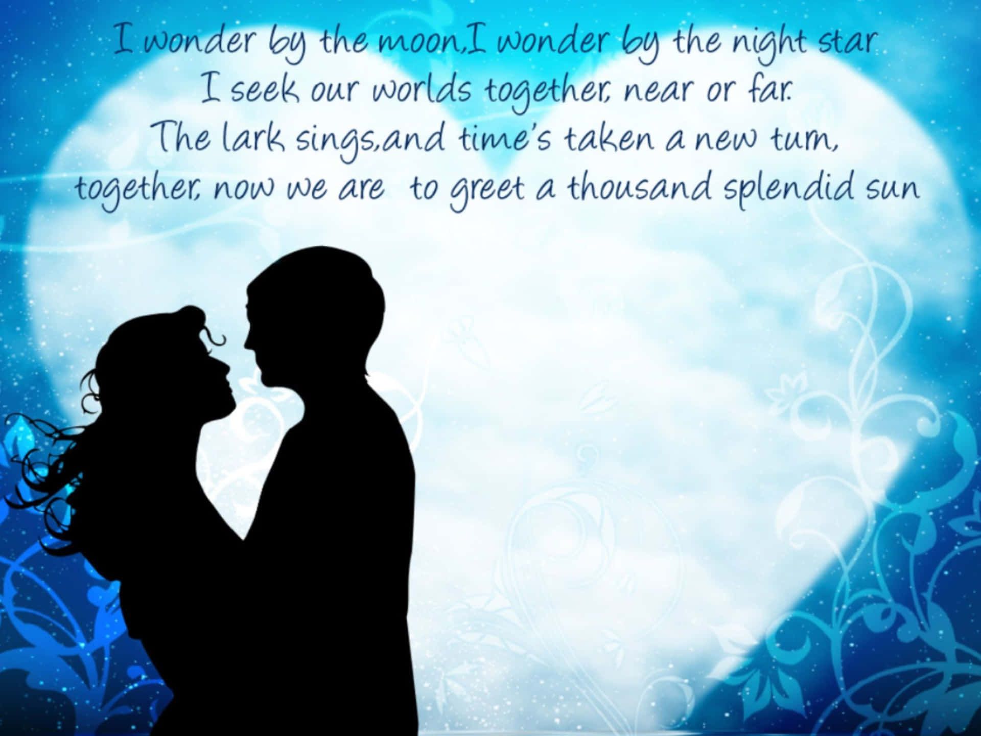 1920x1440 Download Poem With A Kissing Couple Wallpaper