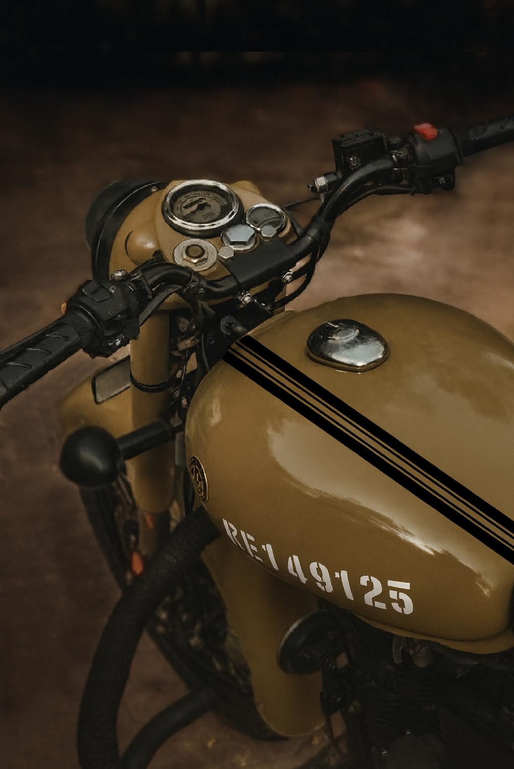 1020x1526 HARD GOAT Bike Tank Stripes For Royal Enfield. Universal Fuel Tank Decal For Classic Bullet Electra, Thunderbird, Hunter Meteor 350 & All Bikes. Scratch Resistant Vinyl Stickers : Amazon.in: Car & Motorbike