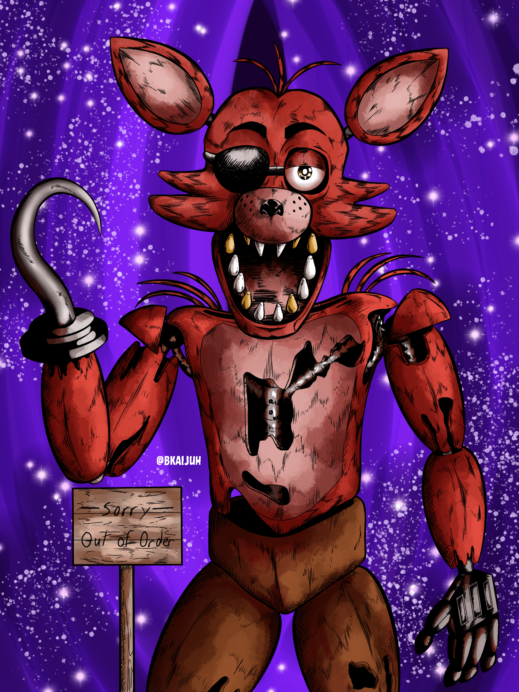 1800x2400 Foxy the Pirate Fox Art