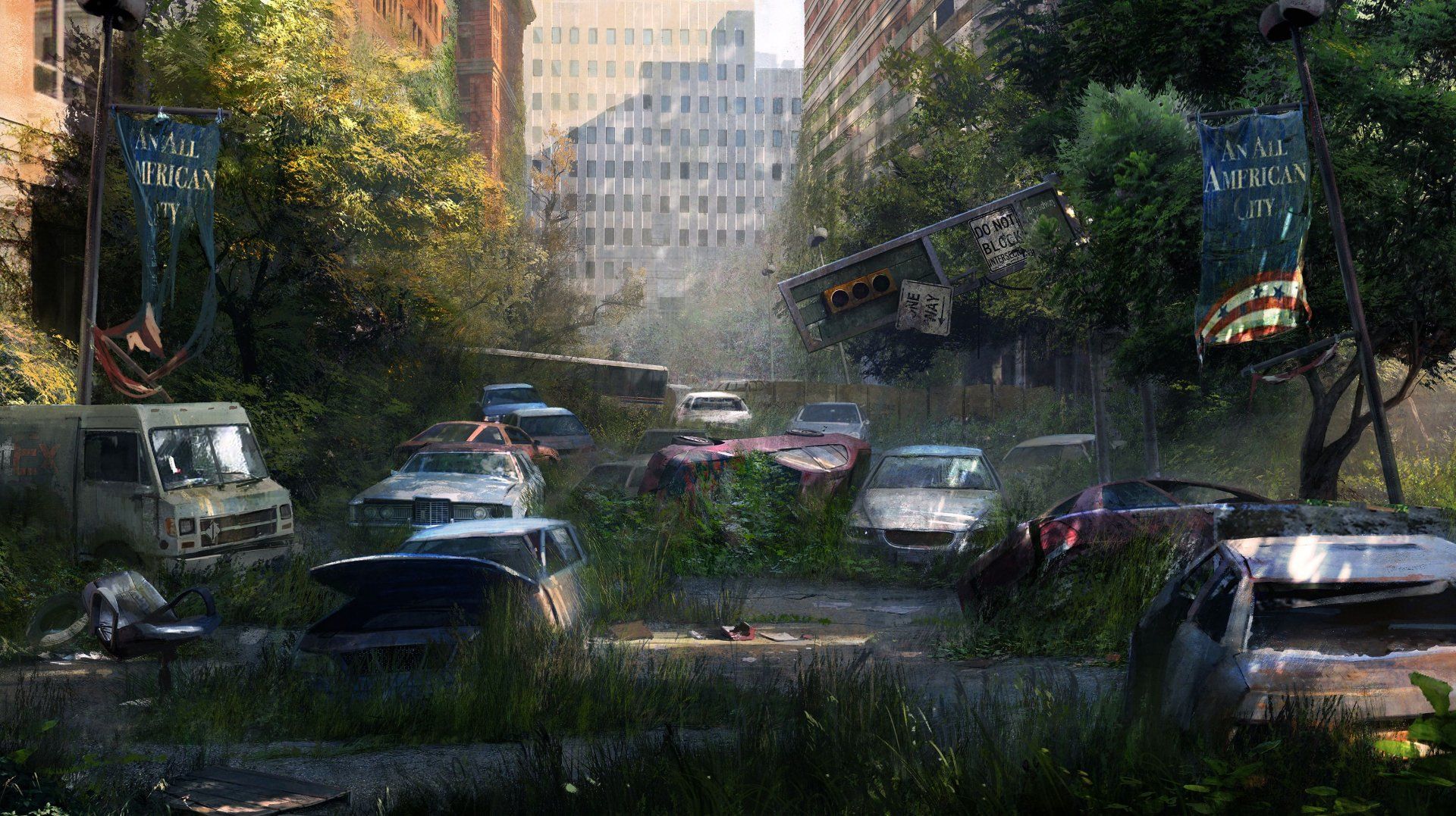 1920x1077 The Last Of Us HD Wallpaper: Post Apocalyptic Urban Decay Scene