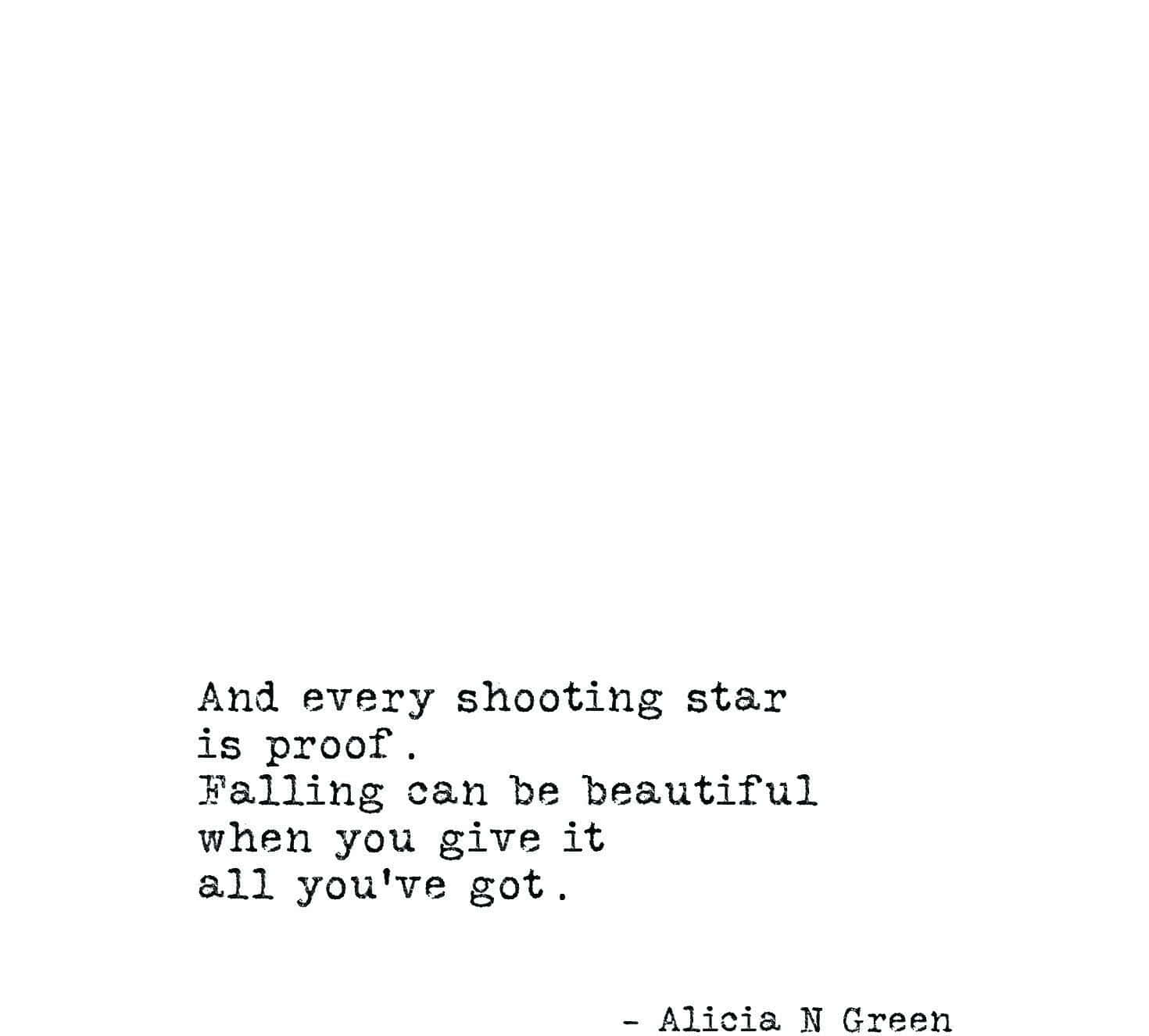 1470x1326 Download Shooting Star Poetry Quote_ Alicia N Green Wallpaper
