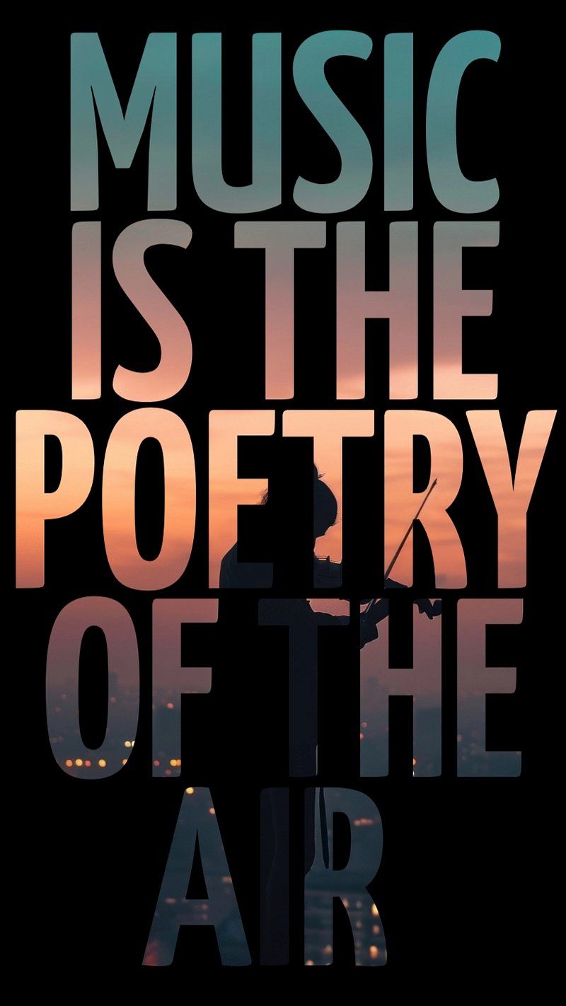 800x1422 Music is poetry air quote