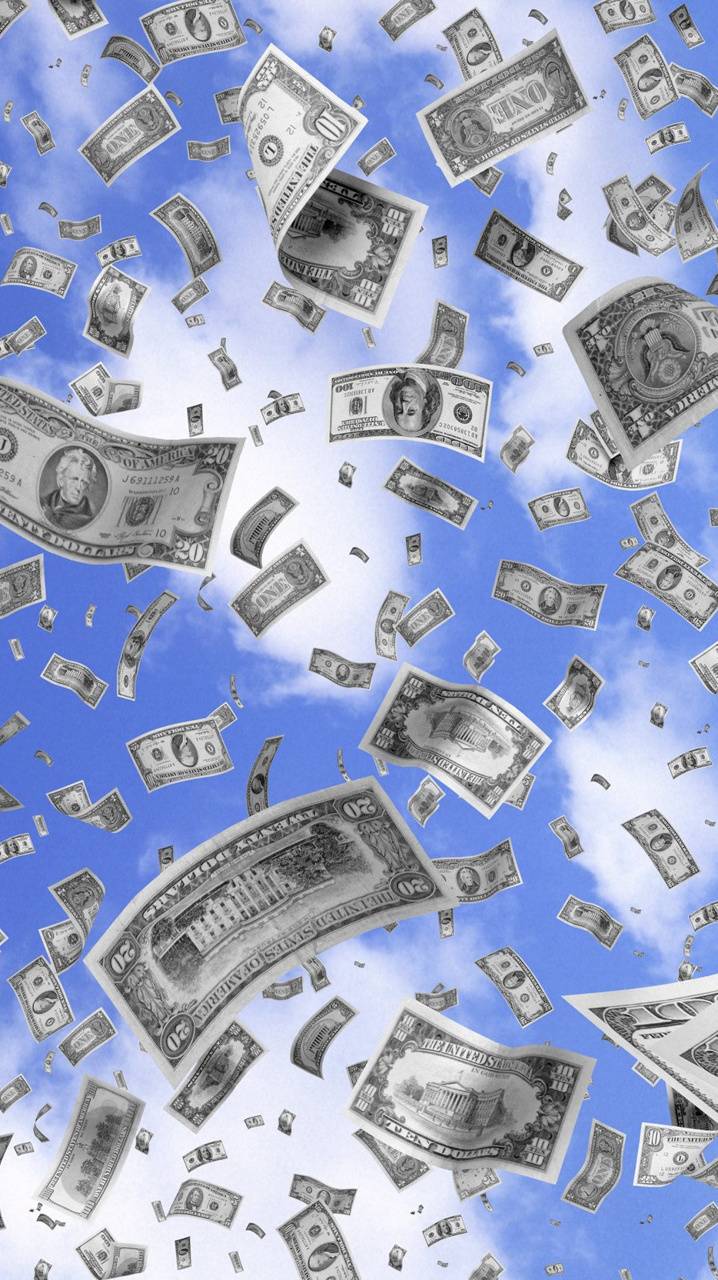 718x1280 Money Raining Wallpaper