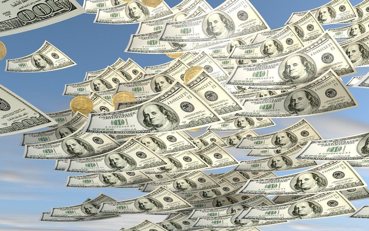 1280x800 Download Money Heaven Money Rain. Royalty Free Stock Illustration Image
