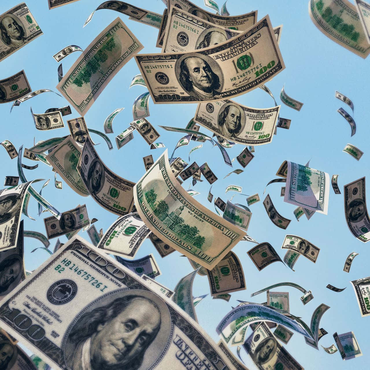1280x1280 Cash Rain Sky Fall Wallpaper