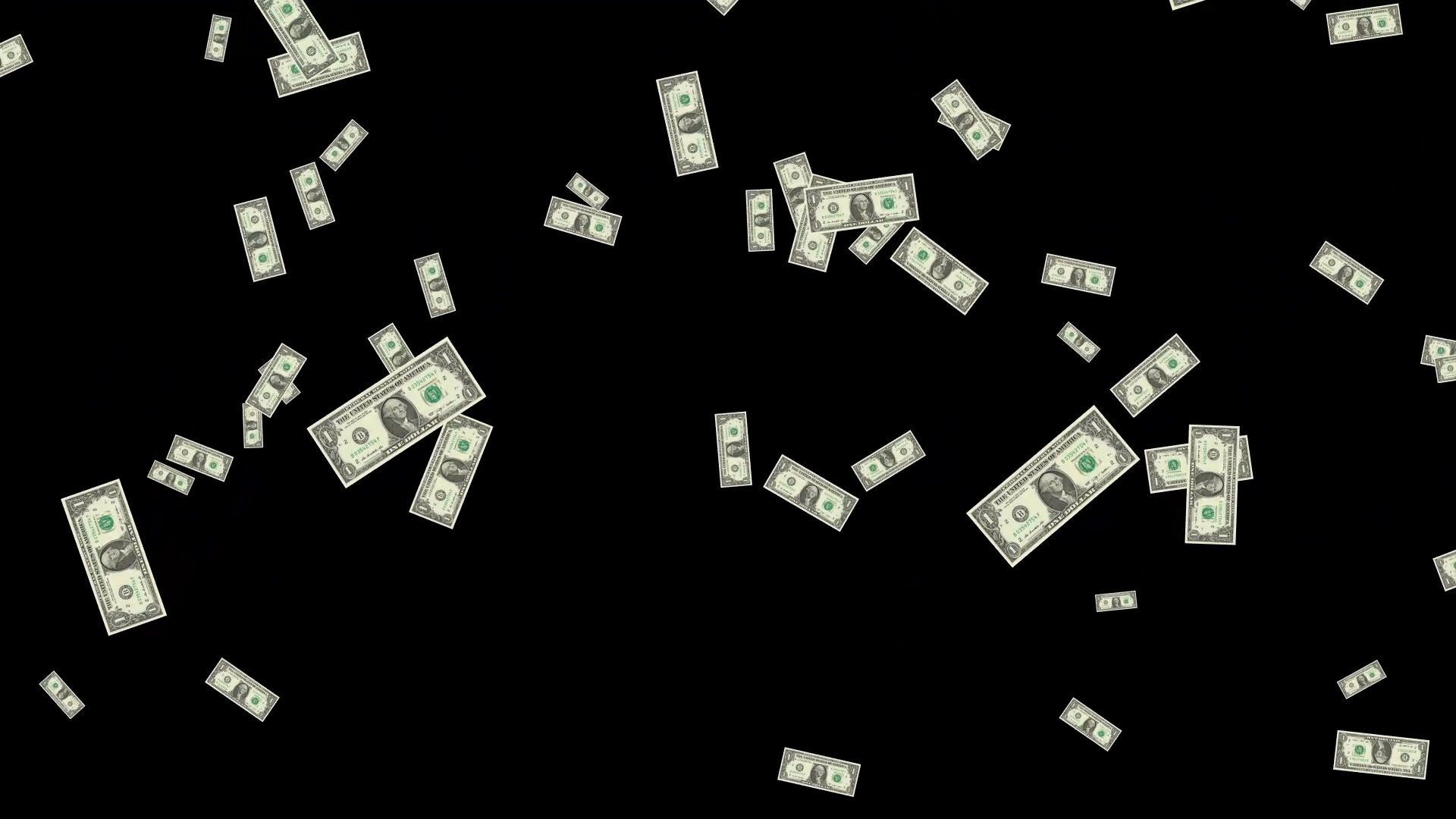 1920x1080 Make It Rain! Stream Alert Dollars Effect Money Overlay With Transparent Background for Donations, Tips, Cheers, Donos