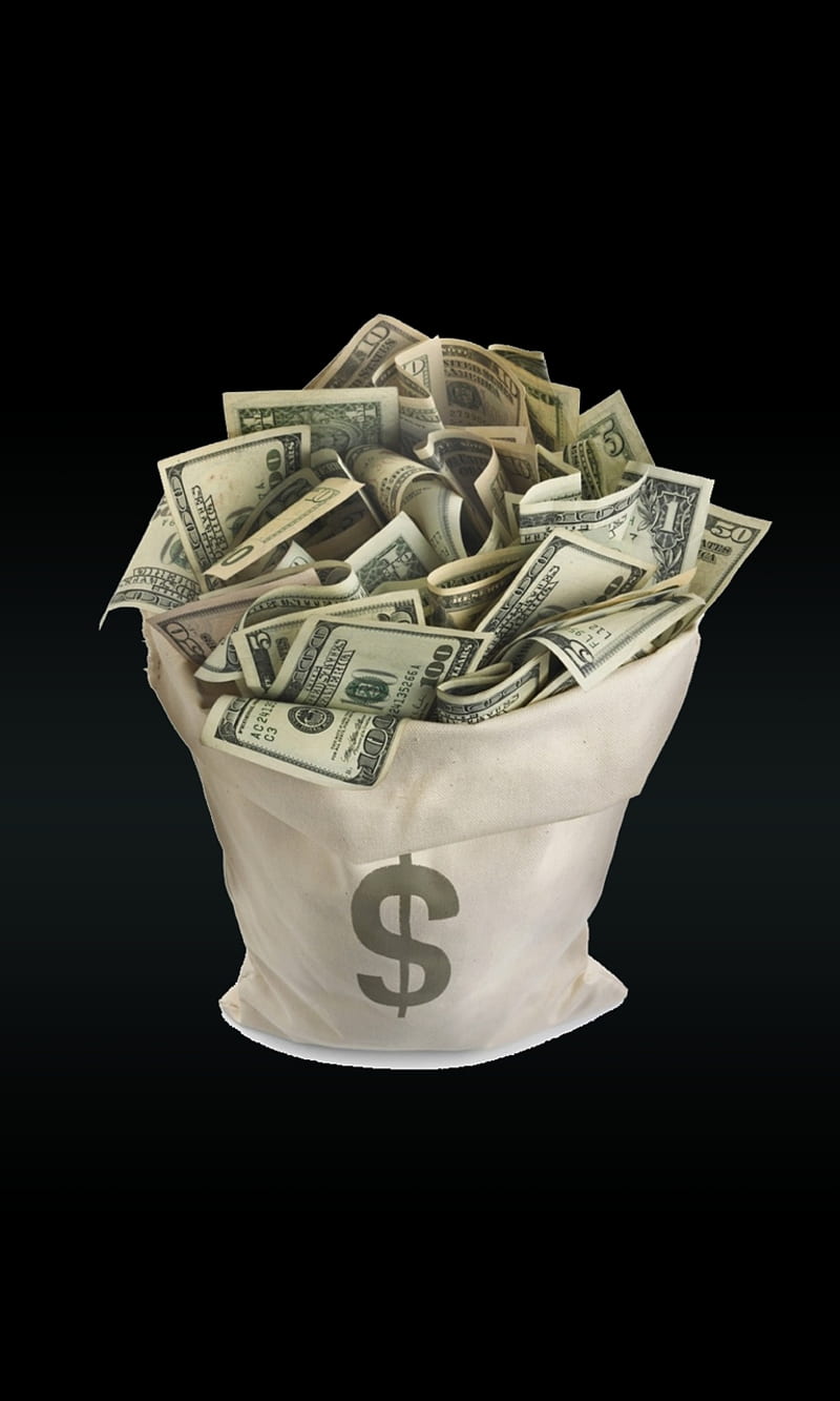 800x1333 Dollar bills, bag, cool, money, new, spend, HD phone wallpaper