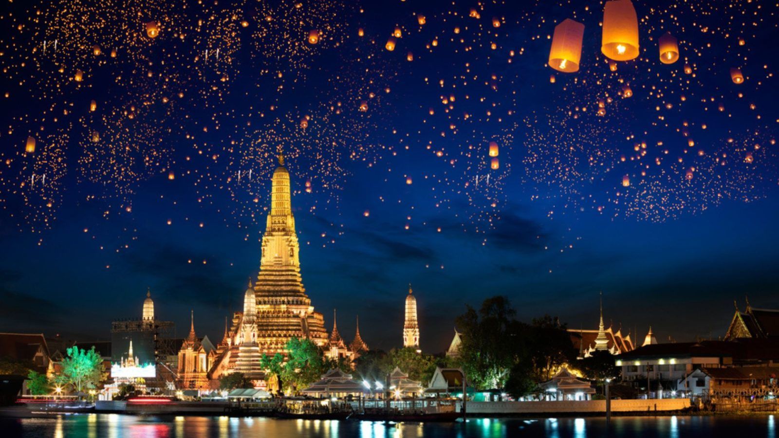 1600x900 Wat Arun And Yi Peng