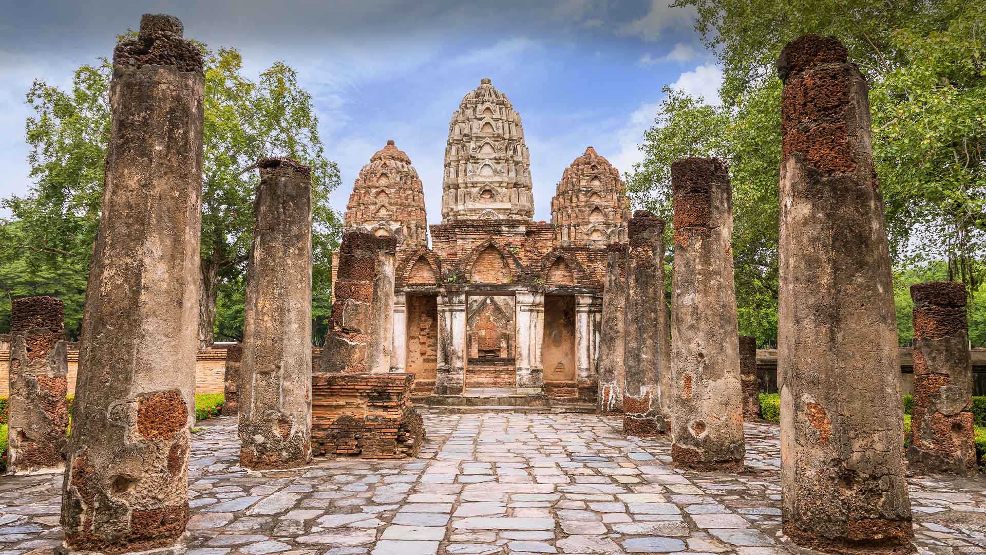 1920x1080 Bing image: Wat Sri Sawai in Sukhothai Historical Park, Thailand Wallpaper Gallery