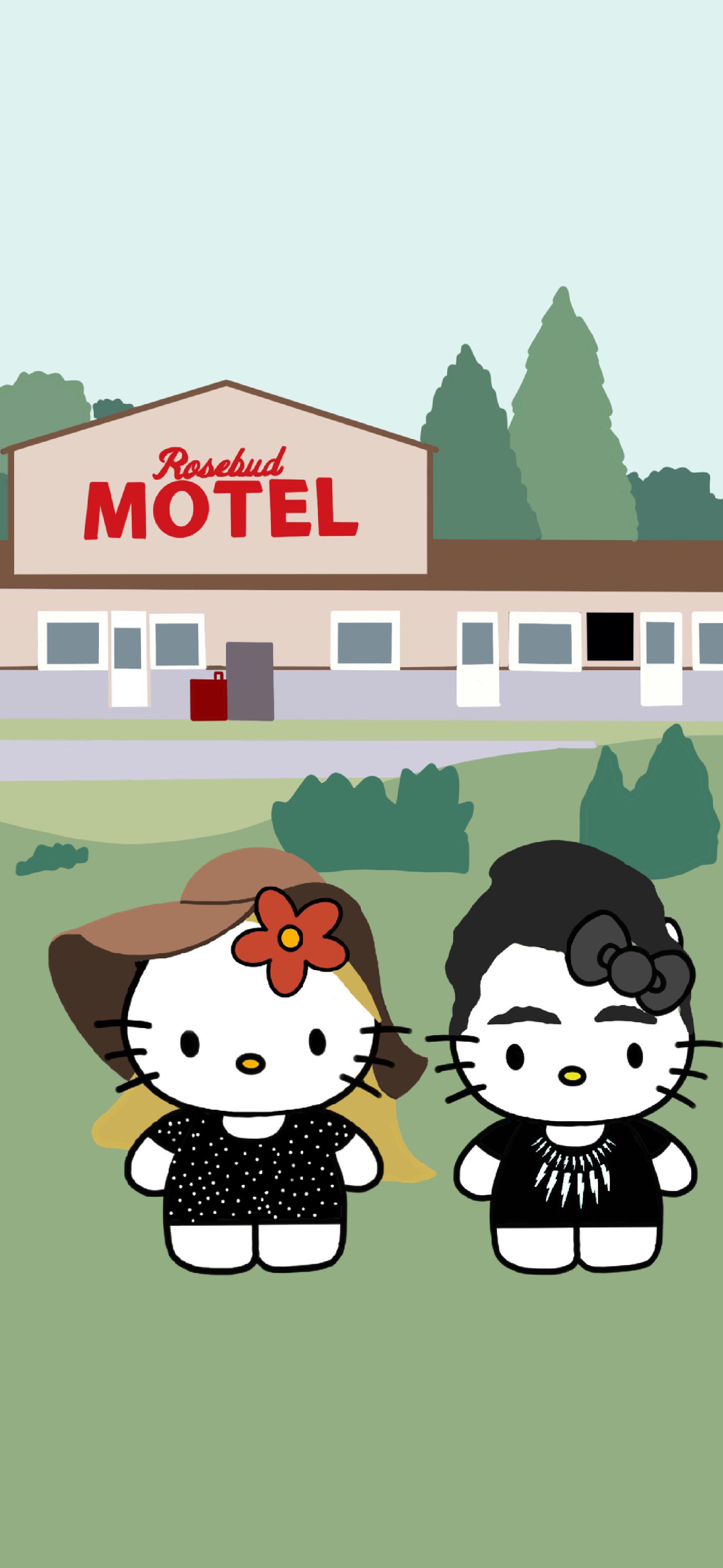 1720x3728 Hello kitty as Alexis and David iPhone wallpaper!