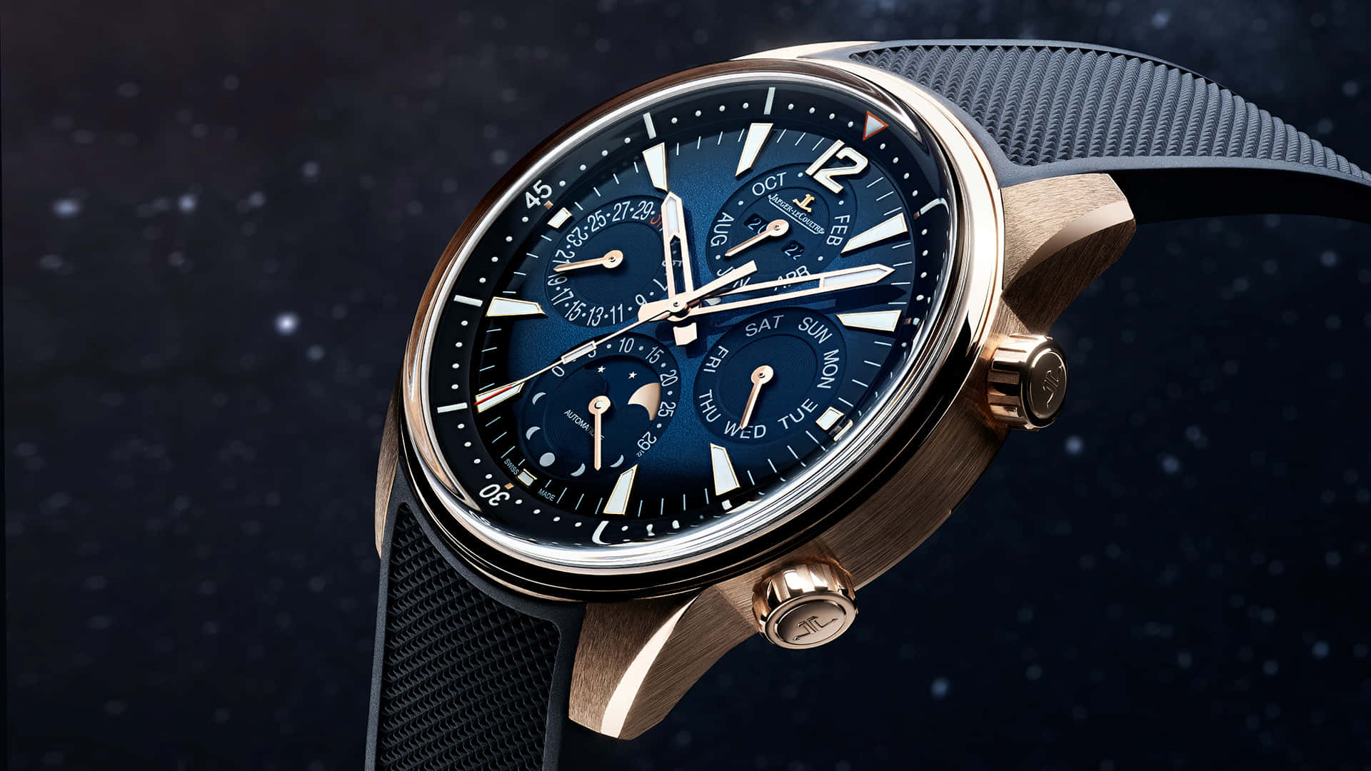 1920x1080 Download Exquisite Jaeger Lecoultre Polaris Perpetual Calendar Watch Wallpaper