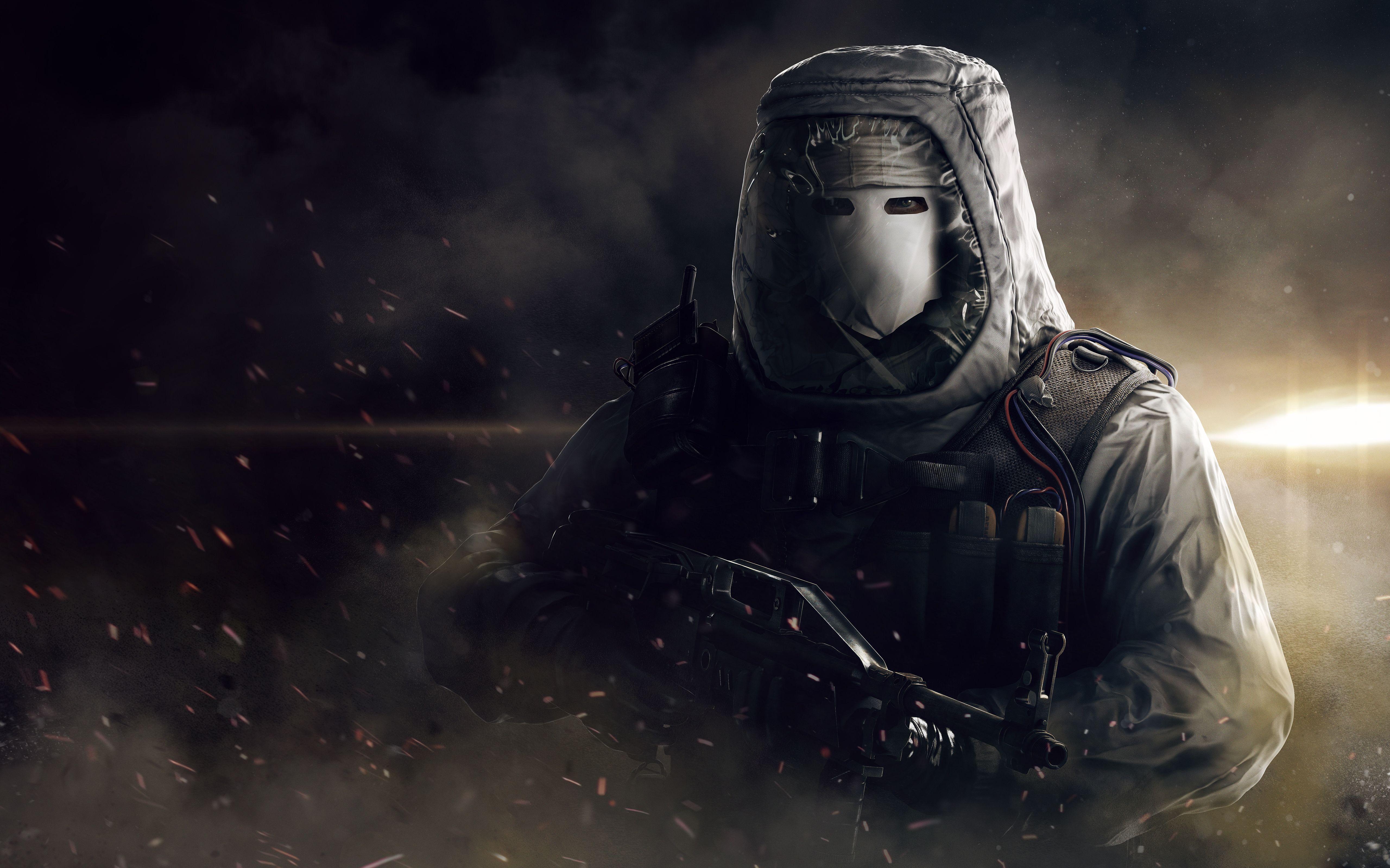 5120x3200 Wallpaper Bomber, White masks, Tom Clancy's, Rainbow Six Siege