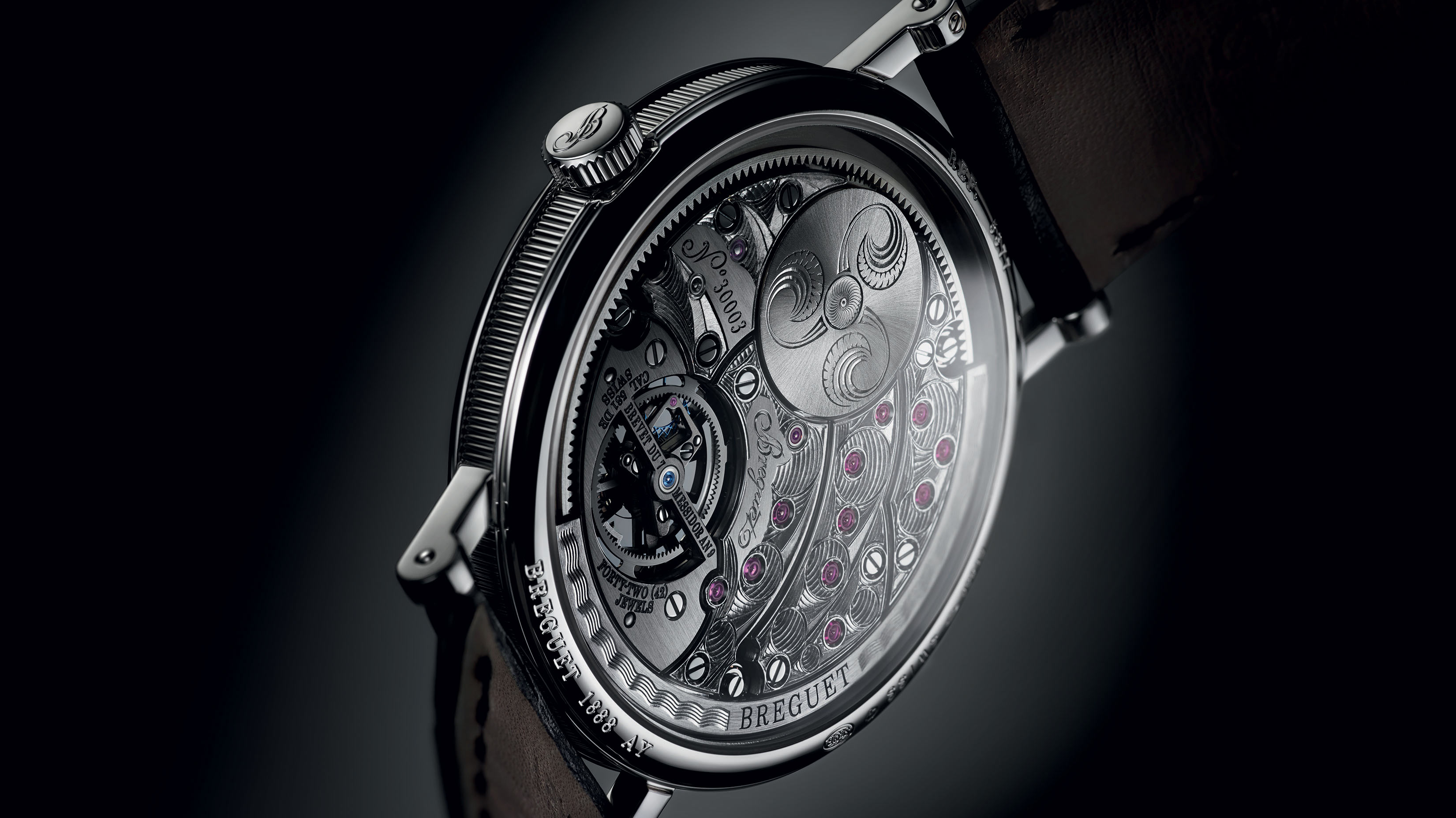 3301x1856 Stylish Breguet watch on a black background Desktop wallpaper 1680x1050