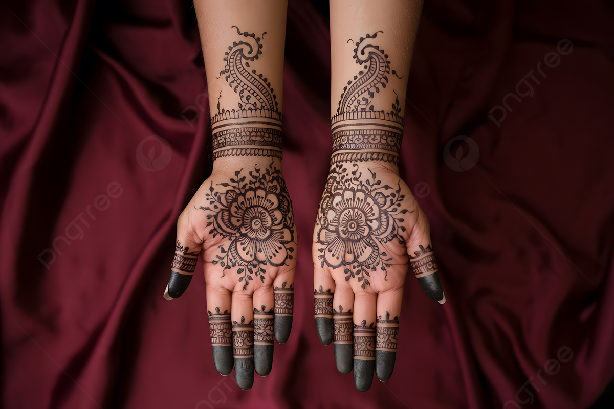 1200x800 Detailed Mehndi Design On Hands With Floral And Paisley Patterns, Mehndi Design, Floral Patterns, Hand Art Background Image And Wallpaper for Free Download