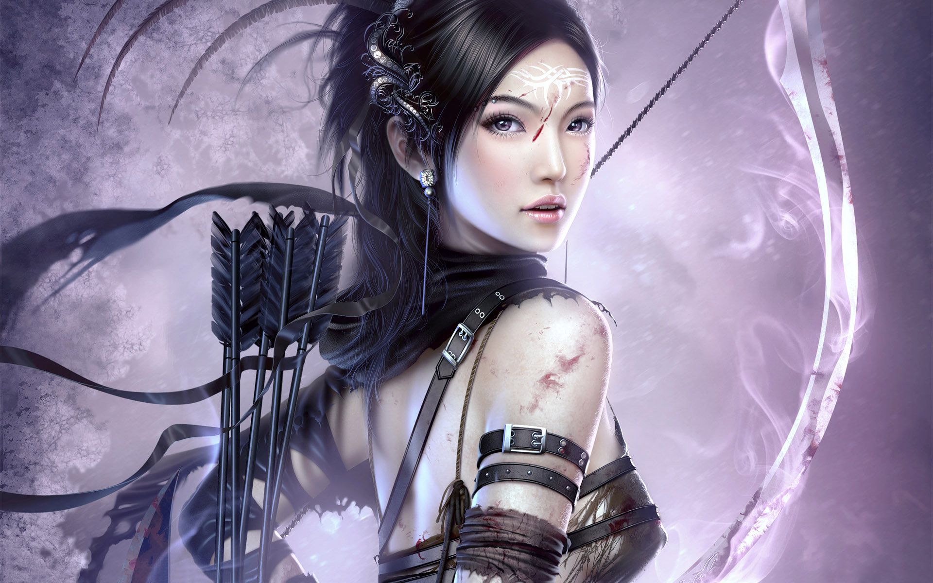 1920x1200 Fantasy Archer Girl Wallpaper