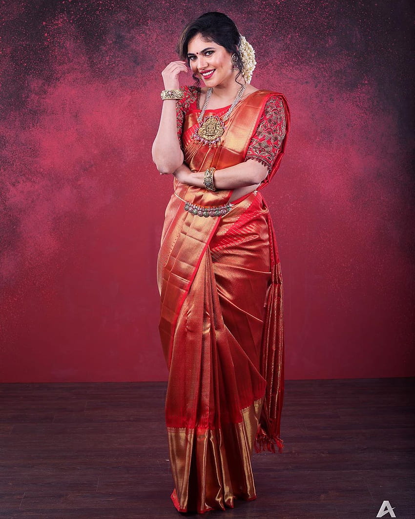 850x1063 Silk saree HD wallpaper