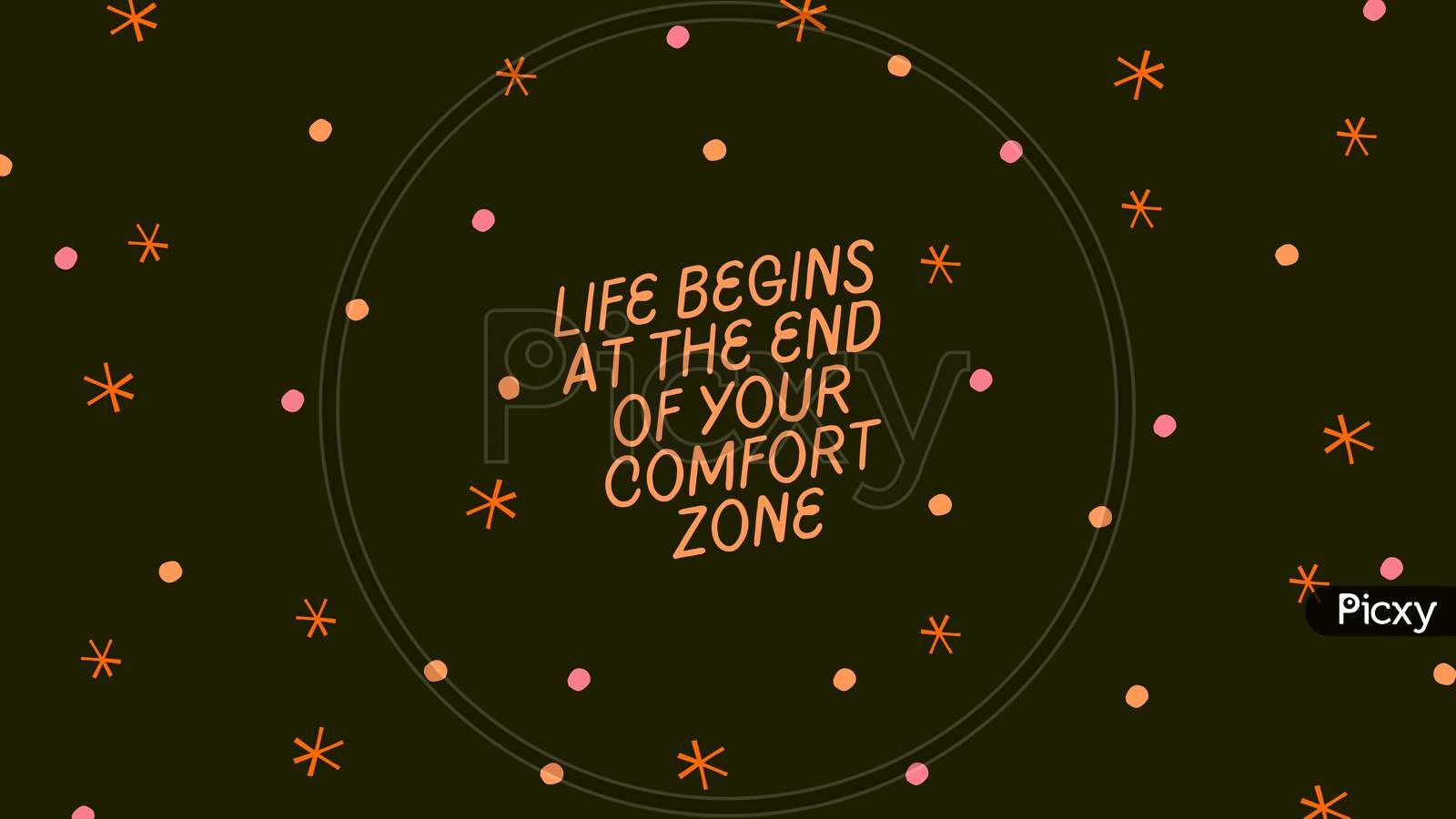 1600x900 Image Of Colorful Dots Organic Typography Desktop Wallpaper Life Begins At The End Of Your Comfort Zone (Motivational Poster) PX119450 Picxy