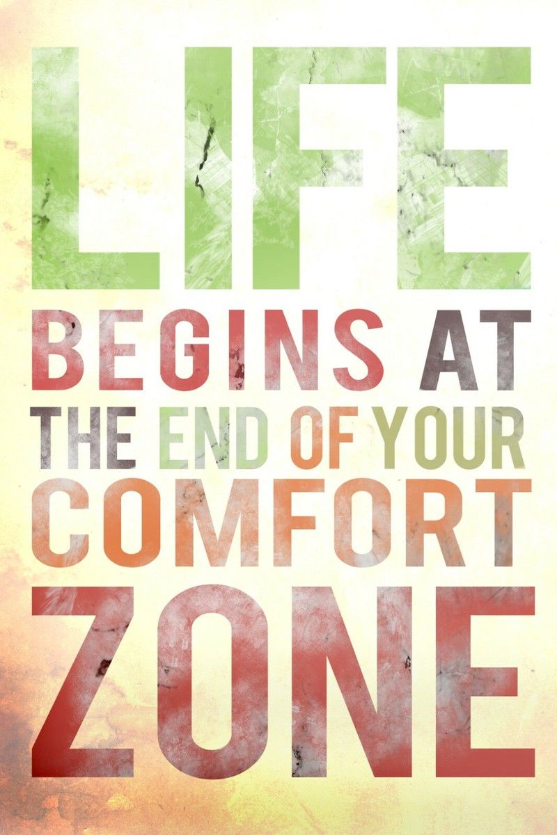 800x1200 NEW LIFE BEGINS AT THE END OF YOUR COMFORT ZONE QUOTE TYPE PREMIUM PRINT POSTER