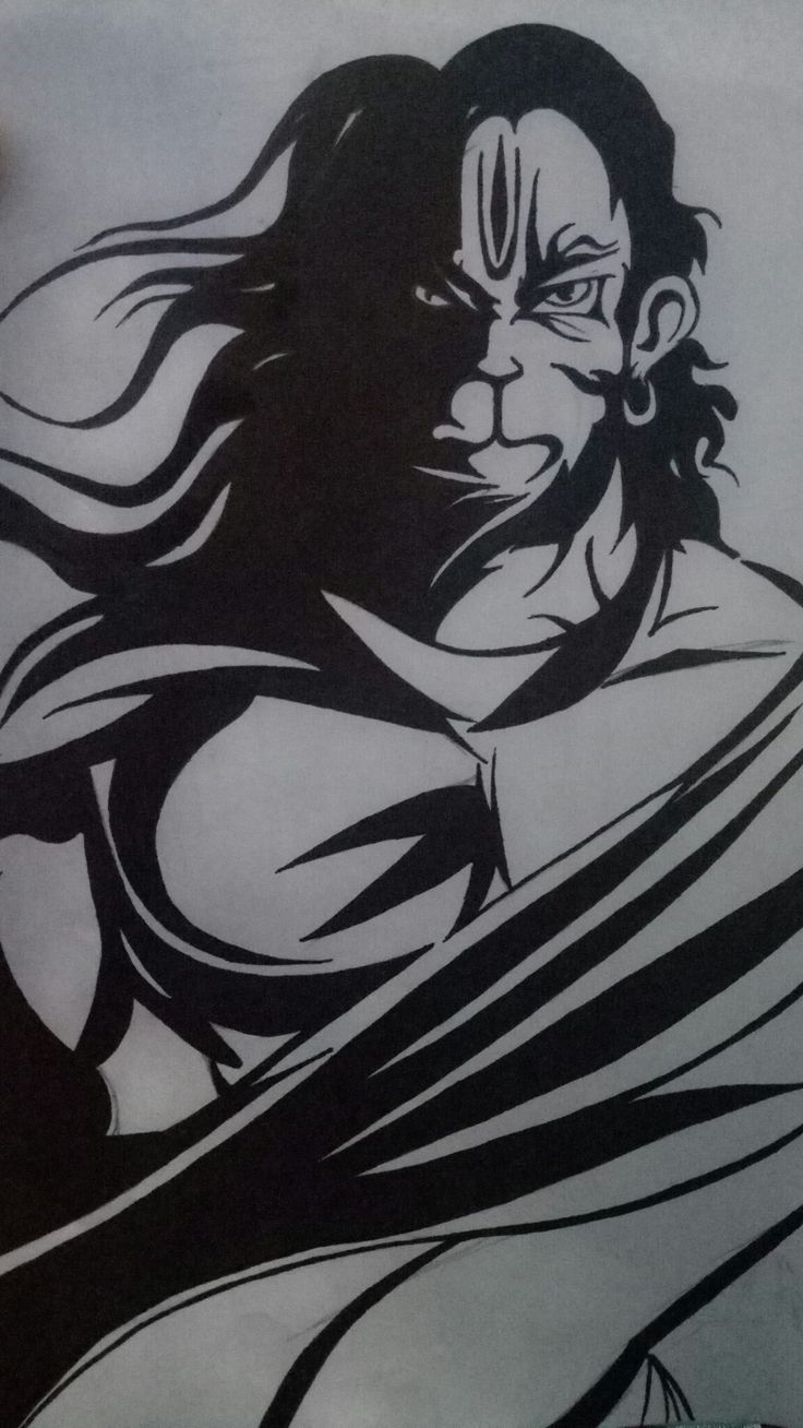 736x1308 Hanuman sketch