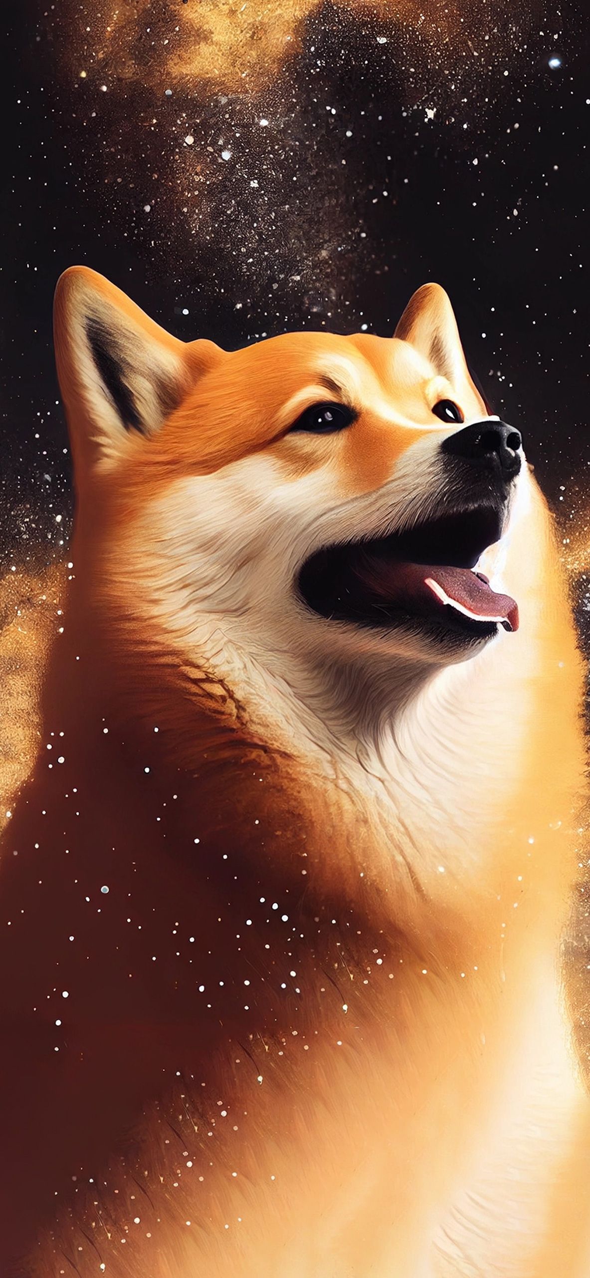 1183x2560 Doge & Space Wallpaper Meme Wallpaper for iPhone