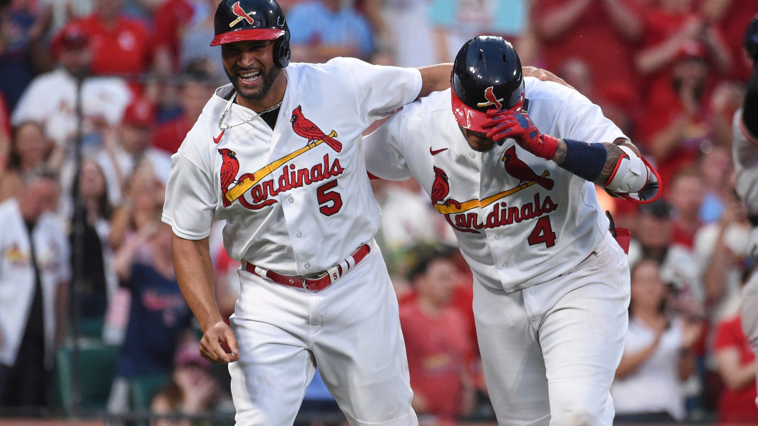 2560x1440 Pujols Pitches 9th, Cardinals Romp To 15 6 Win Over Giants