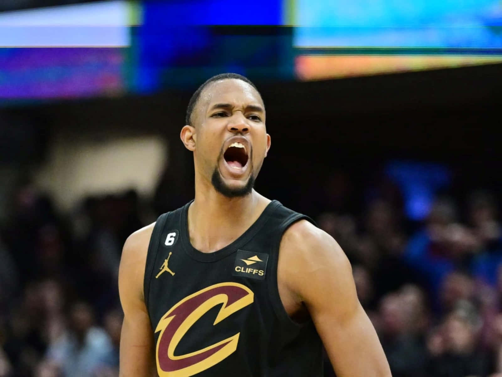 1600x1200 Download Evan Mobley Cleveland Cavaliers Intensity Wallpaper