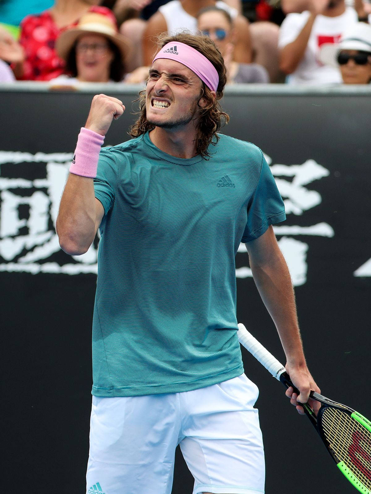 1200x1600 Download Stefanos Tsitsipas Gritted Teeth Wallpaper