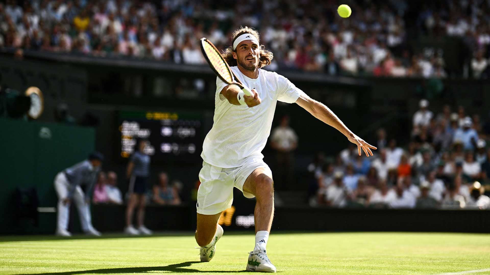 1920x1080 Download Tsitsipas at Wimbledon 2023 HD Wallpaper