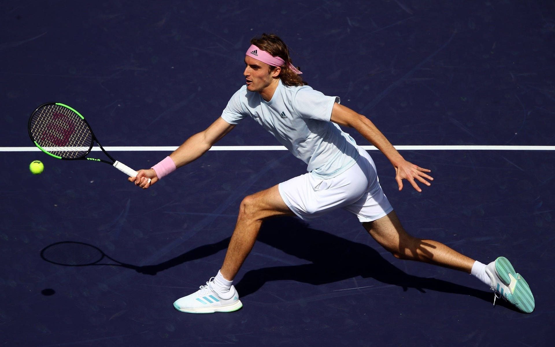 1920x1200 Download Stefanos Tsitsipas Leg Stretched Wallpaper