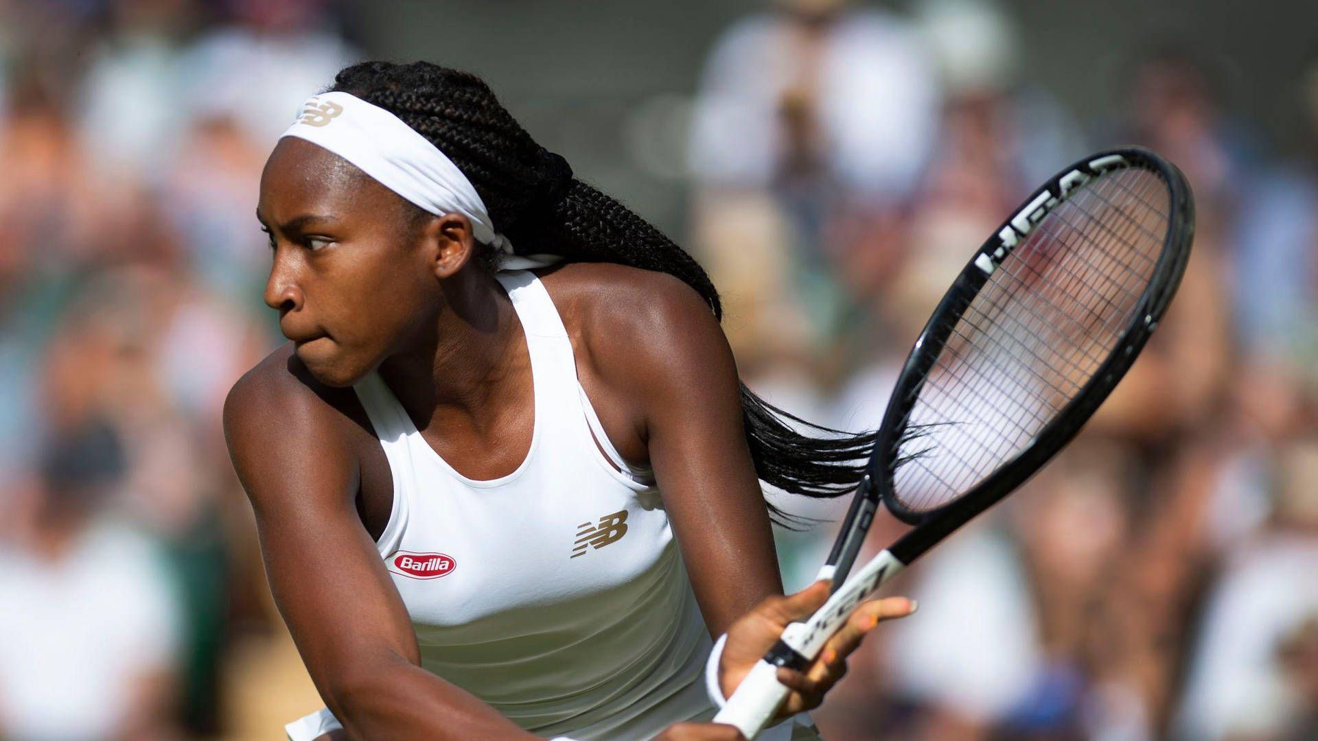 1920x1080 Download Coco Gauff With His Tennis Racket Wallpaper